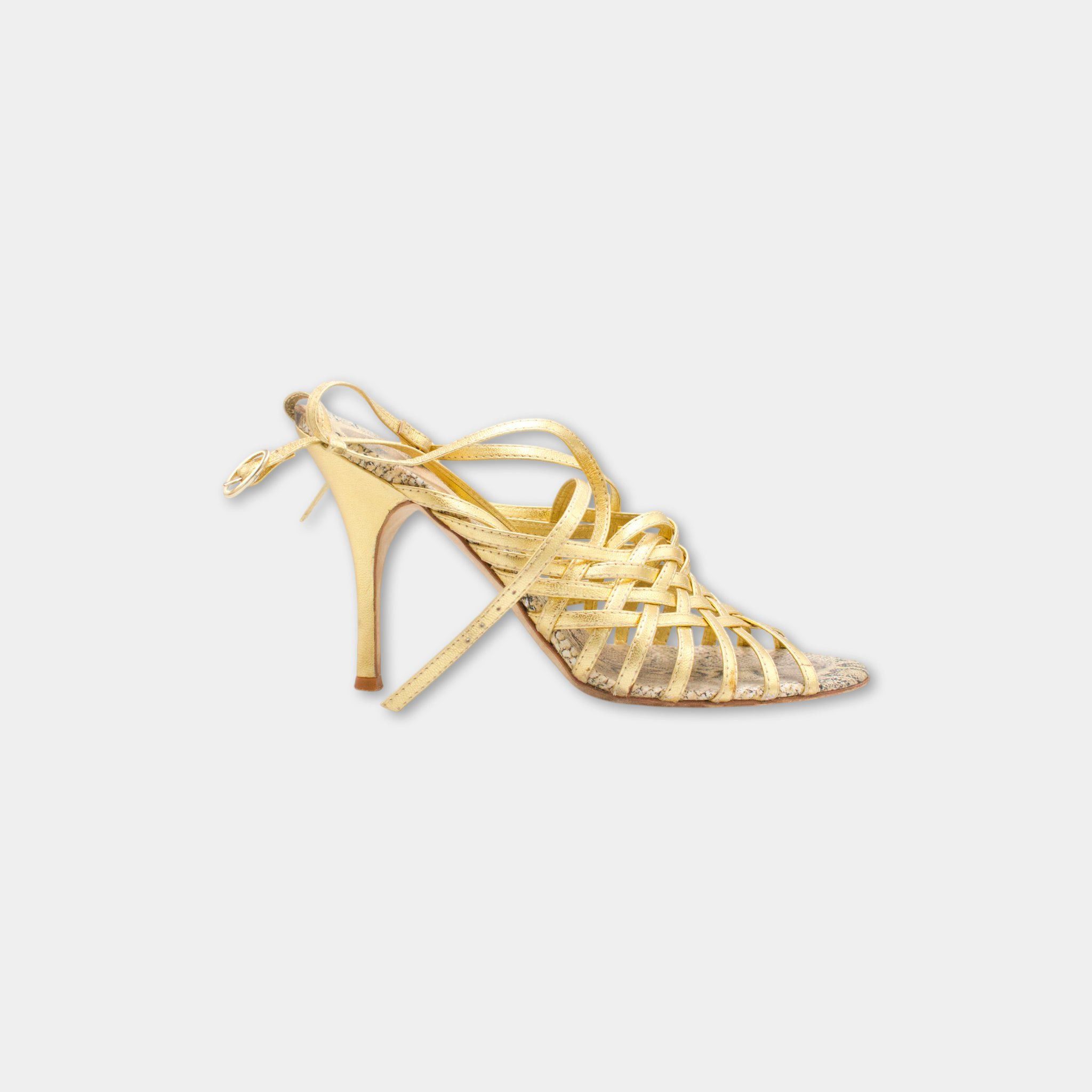 Roberto Cavalli Cavalli Mega Lace Heels Size US 8 / IT 38 - 1 Thumbnail