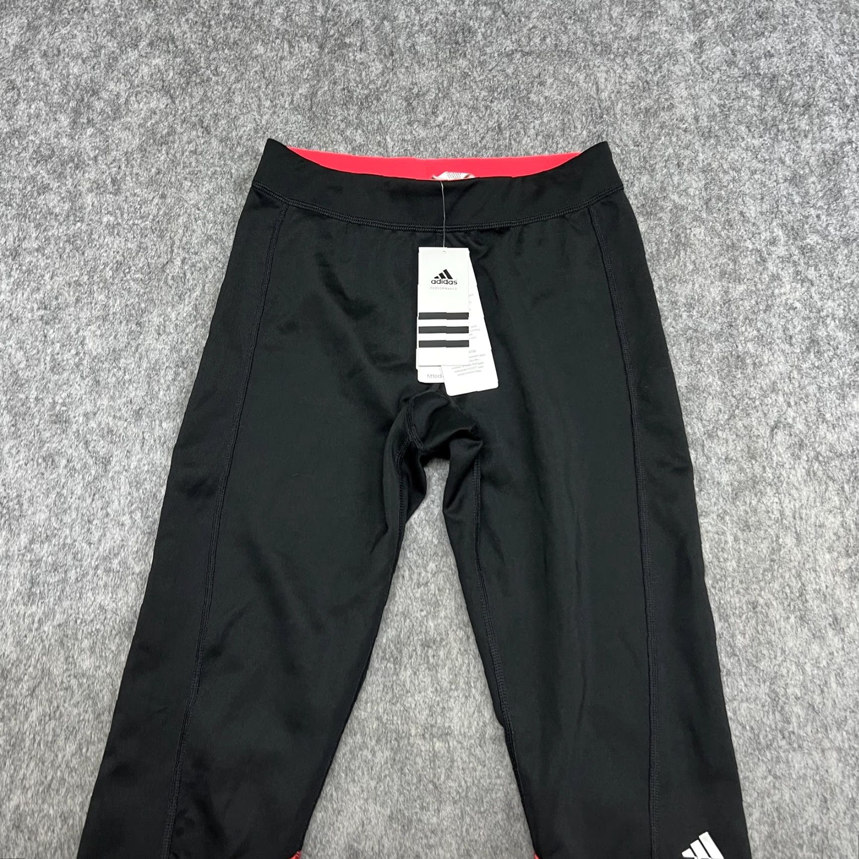 Adidas Adidas Leggings Womens S Black Techfit Capri Climalite UPF 50+ Running Gym Yoga Size 28" / US 6 / IT 42 - 4 Thumbnail