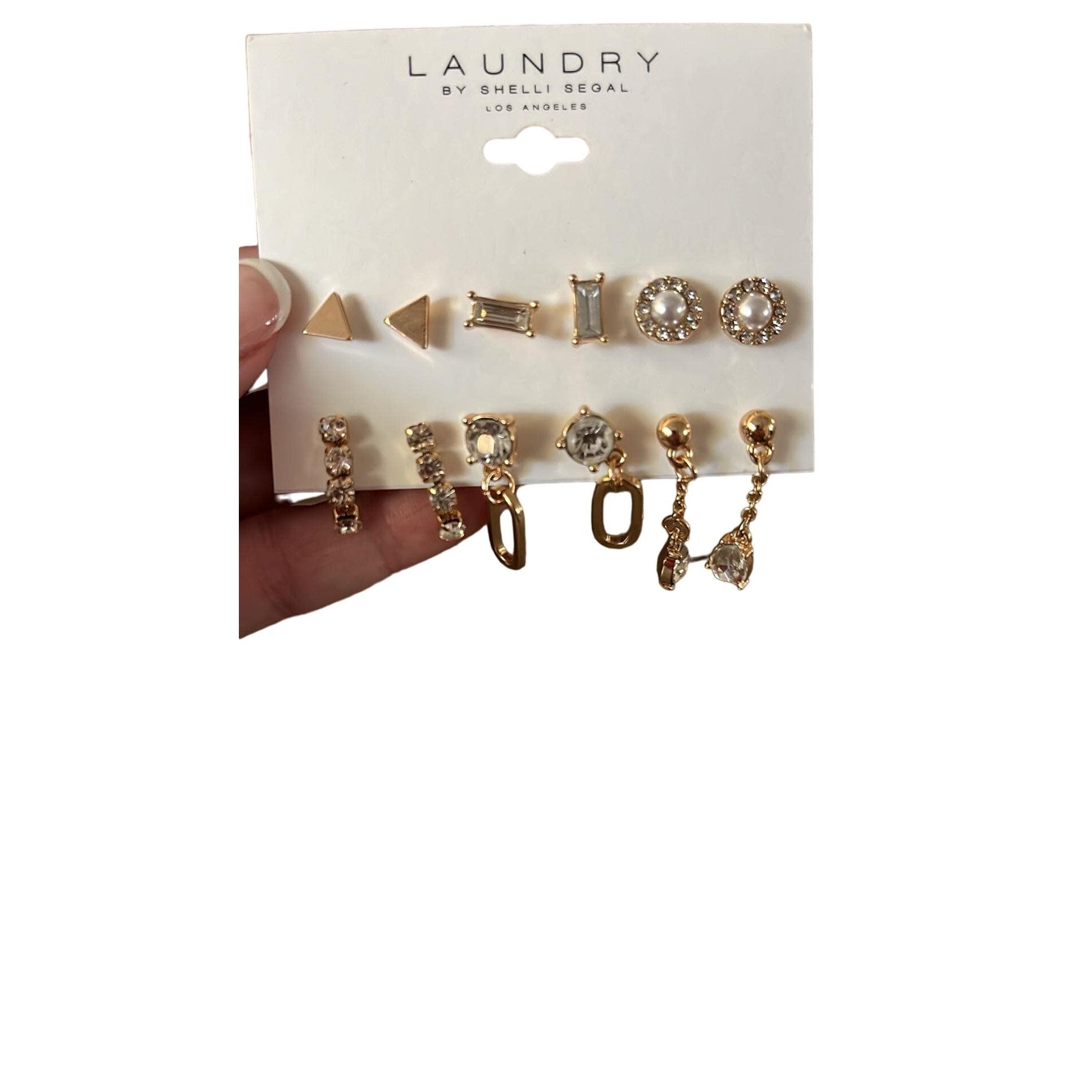 Laundry by Shelli Segal Laundry by Shelli Seagal Gold Stud Tone Earrings Trio Fashio Size ONE SIZE - 1 Thumbnail