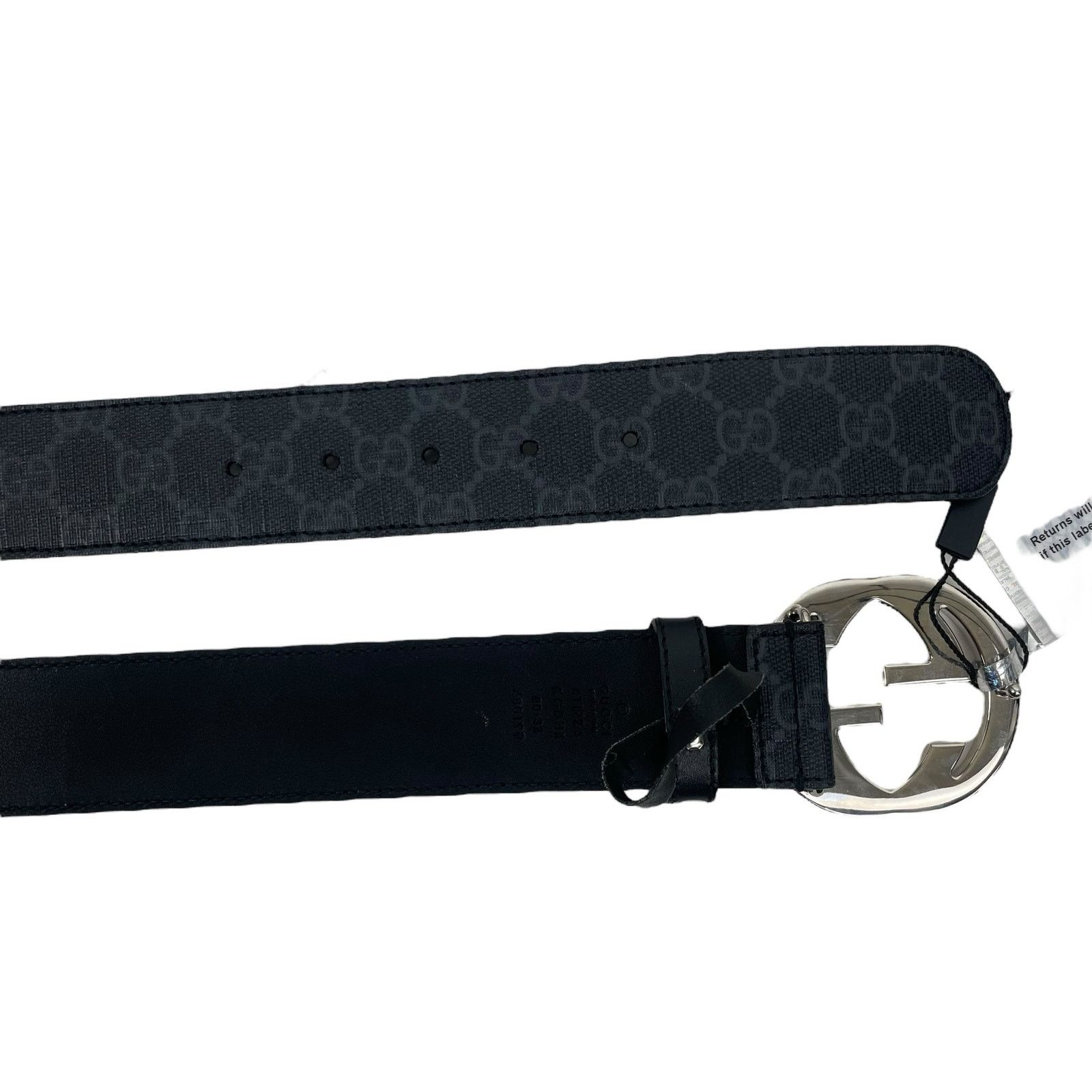 Gucci Gucci GG Interlocking Buckle Supreme Canvas Belt Black 80/32 Size 32 - 10 Thumbnail