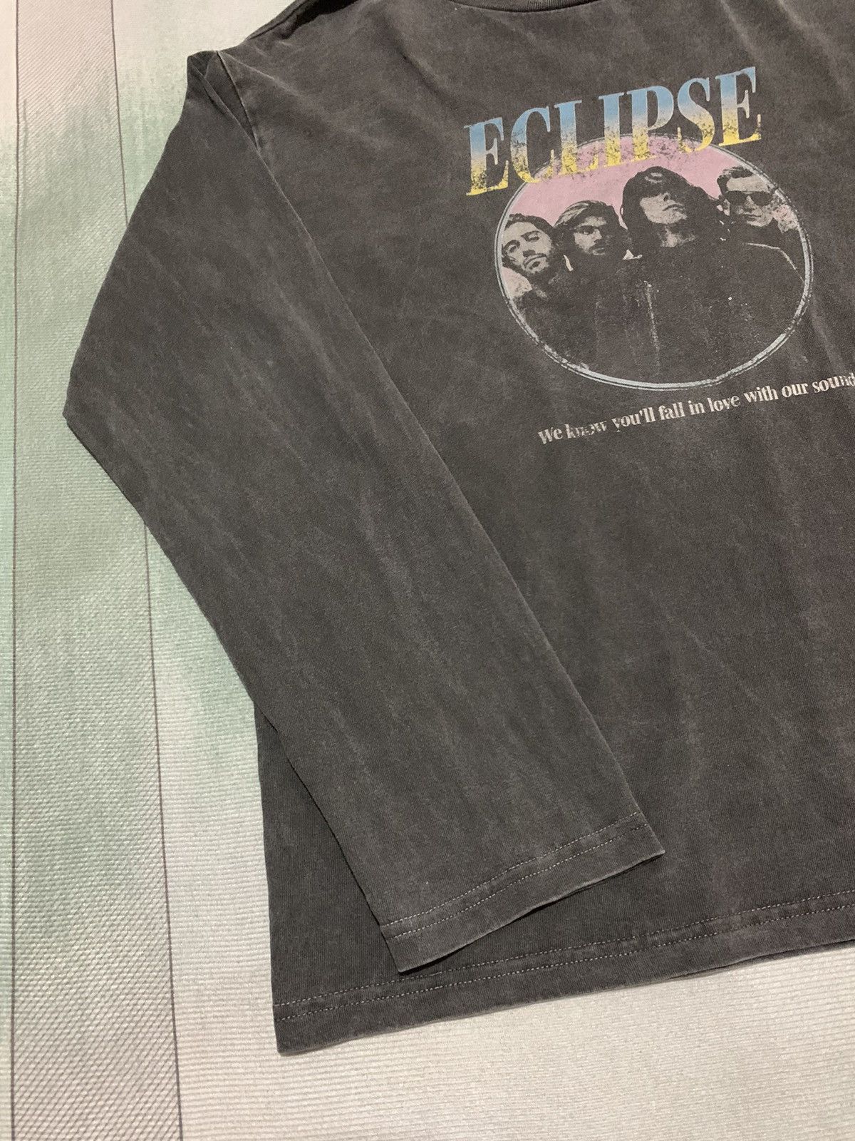 Japanese Brand A dark grey long sleeve T-shirt featuring ECLIPSE graphics Size US XL / EU 56 / 4 - 4 Thumbnail