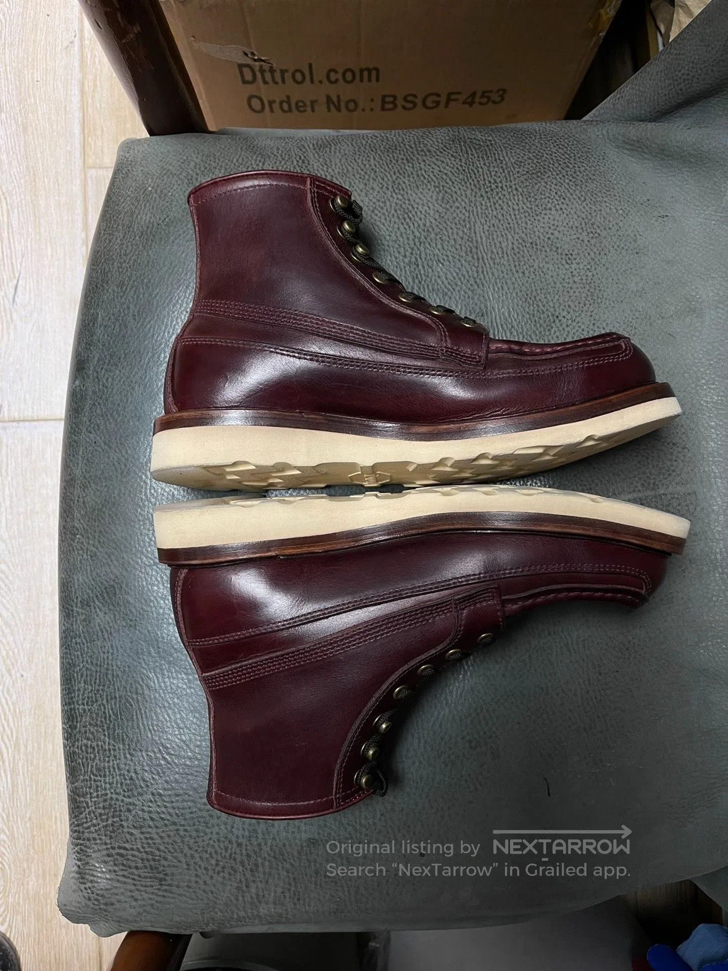 Meister Left Master Custom Burgundy Leather Shoes. Size US 9 / EU 42 - 4 Thumbnail