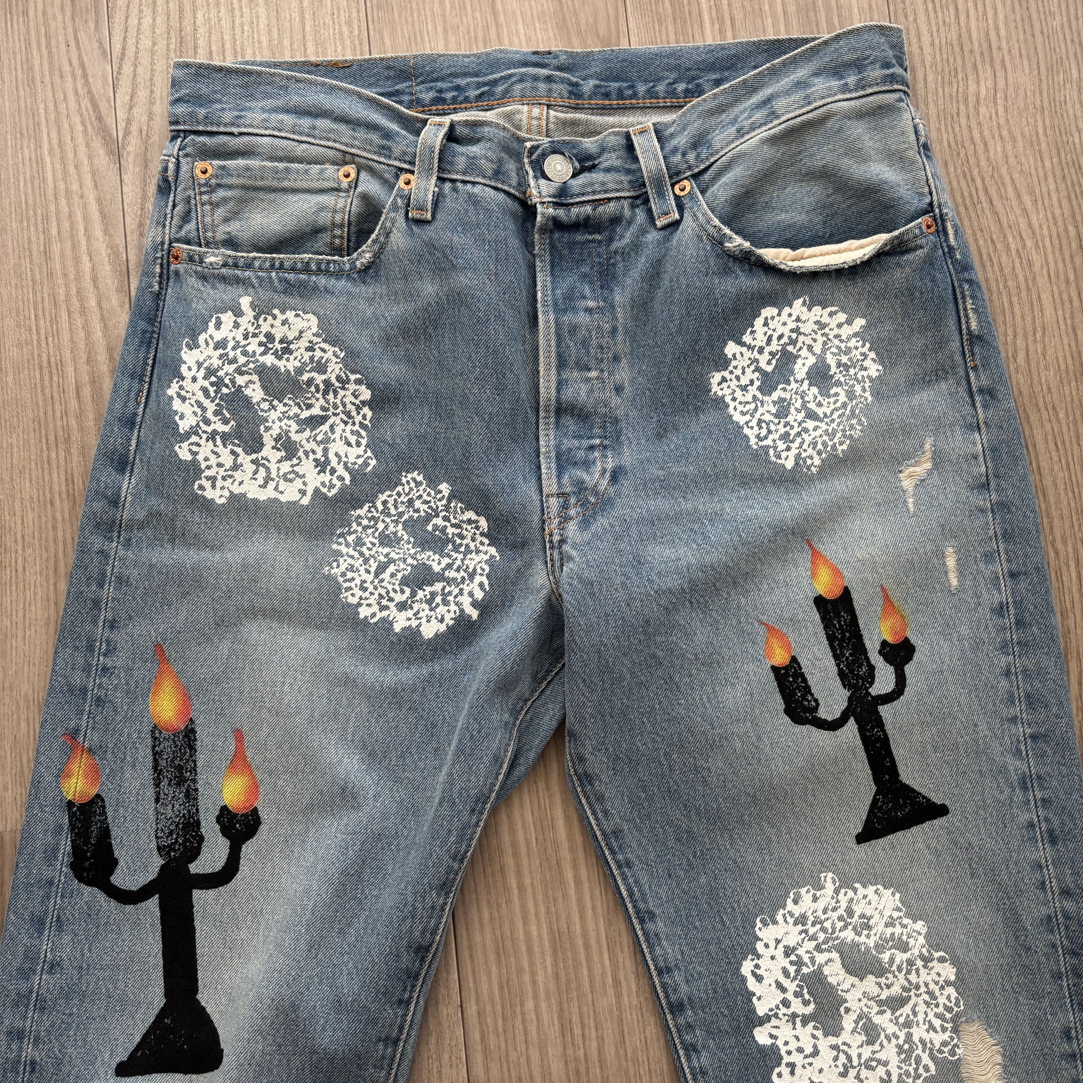 DENIM TEARS Denim Tears Cotton wreath Virgil Abloh Message In A Tear Size US 33 - 3 Thumbnail