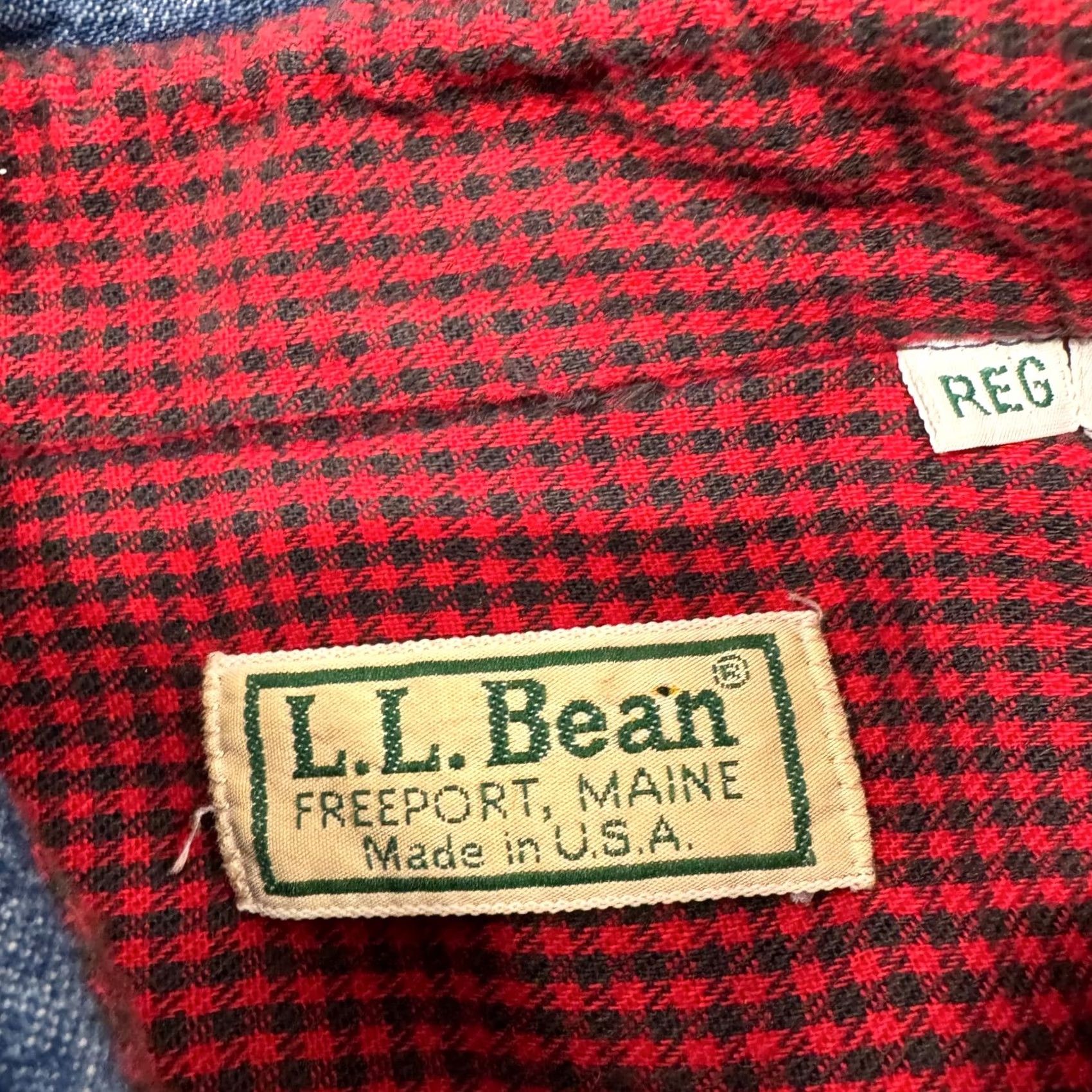Vintage L.L. Bean Shacket Jacket Men M Blue Denim Flannel Lined Button Front Shirttail Hem Regular Size Medium Size US M / EU 48-50 / 2 - 6 Thumbnail