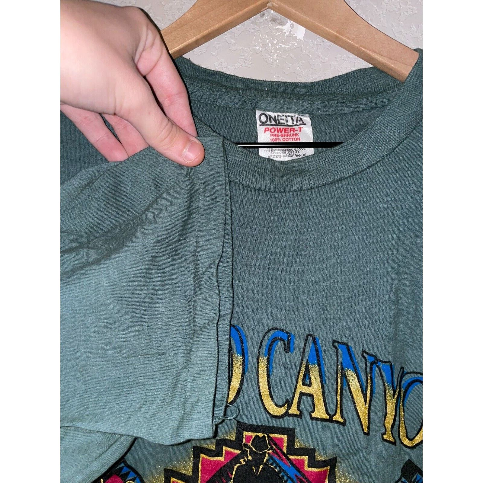 Vintage Vintage Test Print Shirt Grand Canyon Cowboy 90s Tee 90s L Size US L / EU 52-54 / 3 - 8 Thumbnail