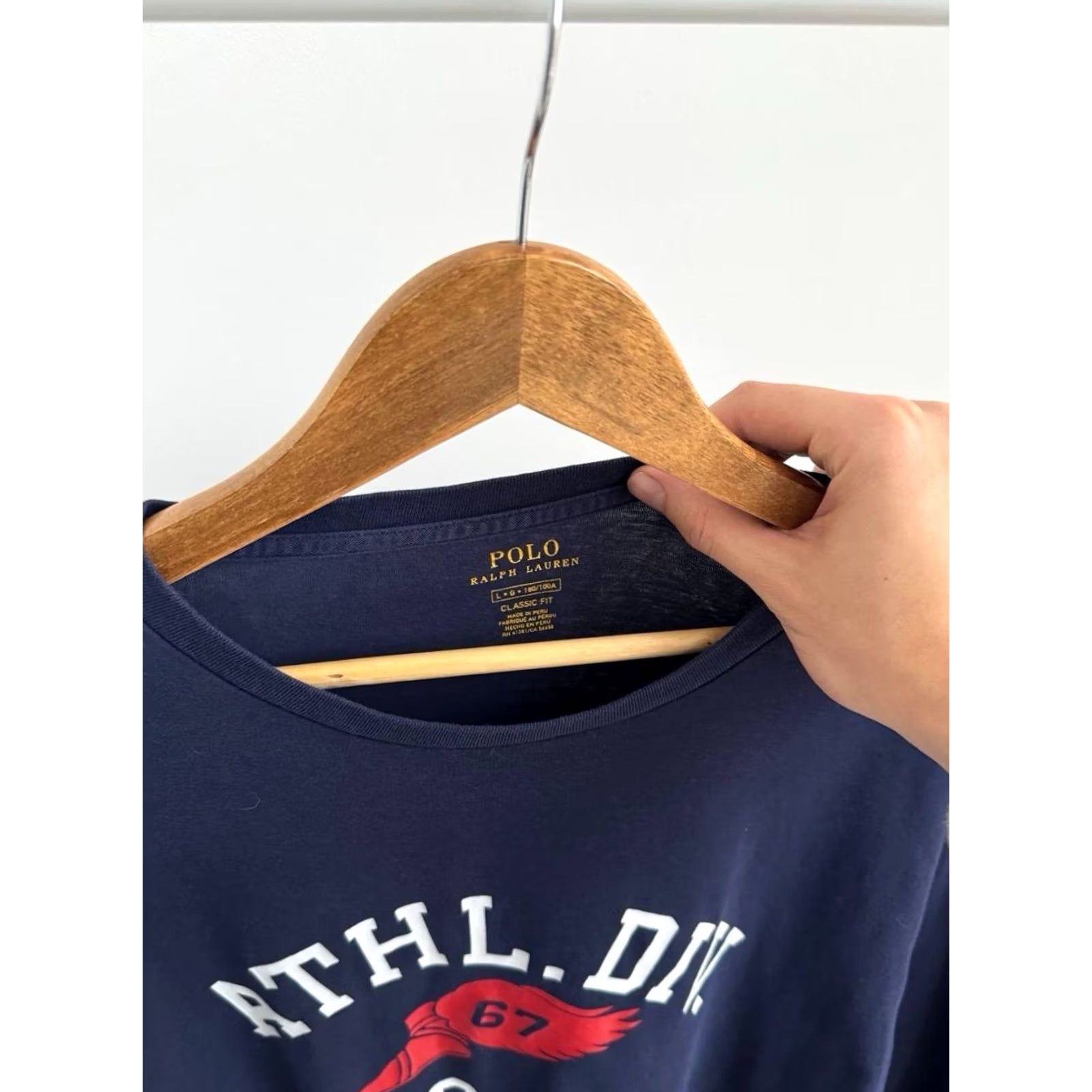 Polo Ralph Lauren VINTAGE Polo Ralph Lauren ATHL.DIV. POLO 67 Long Sleeve Blue Shirt L Men Size US L / EU 52-54 / 3 - 6 Thumbnail