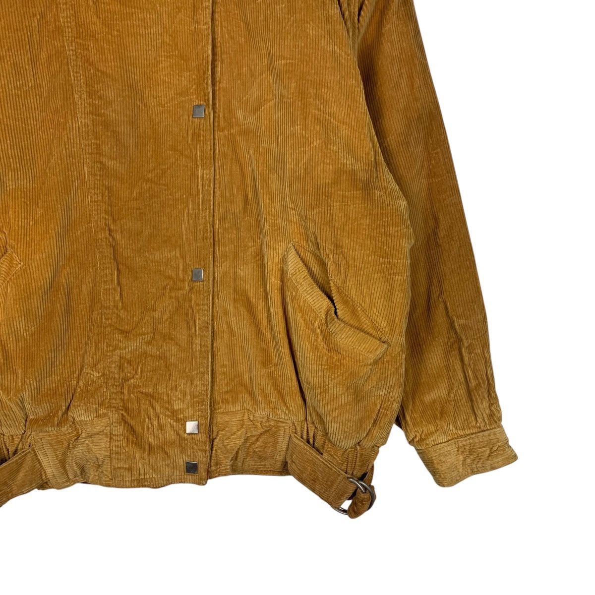 Japanese Brand MARULINNE Asymmetrical Yellow Corduroy Jacket #1832-C79 Size M / US 6-8 / IT 42-44 - 4 Thumbnail