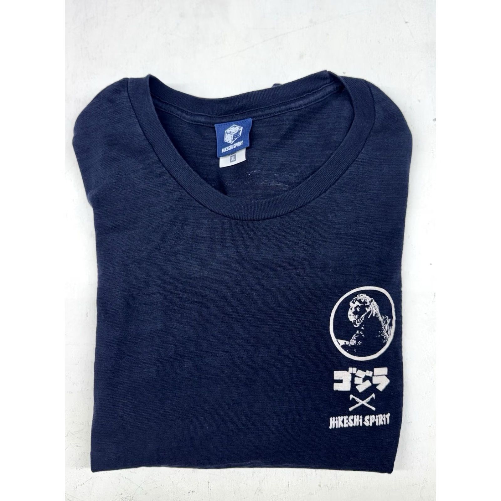 ESPIRIT Hikeshi Spirit Godzilla Japanese Graphic Shirt Navy Streetwear Mens M Size US M / EU 48-50 / 2 - 7 Thumbnail