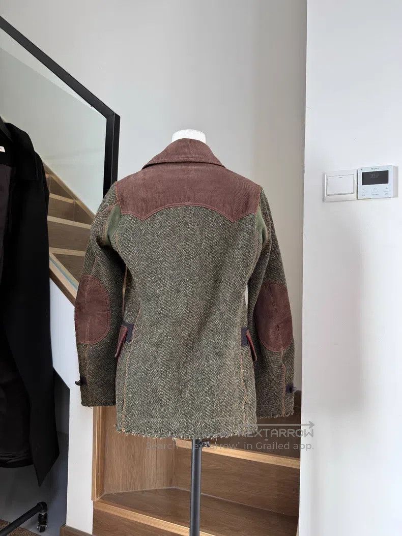 Junya Watanabe Junya Watanabe Vintage Leather Patch Tweed Jacket Size US XS / EU 42 / 0 - 5 Thumbnail