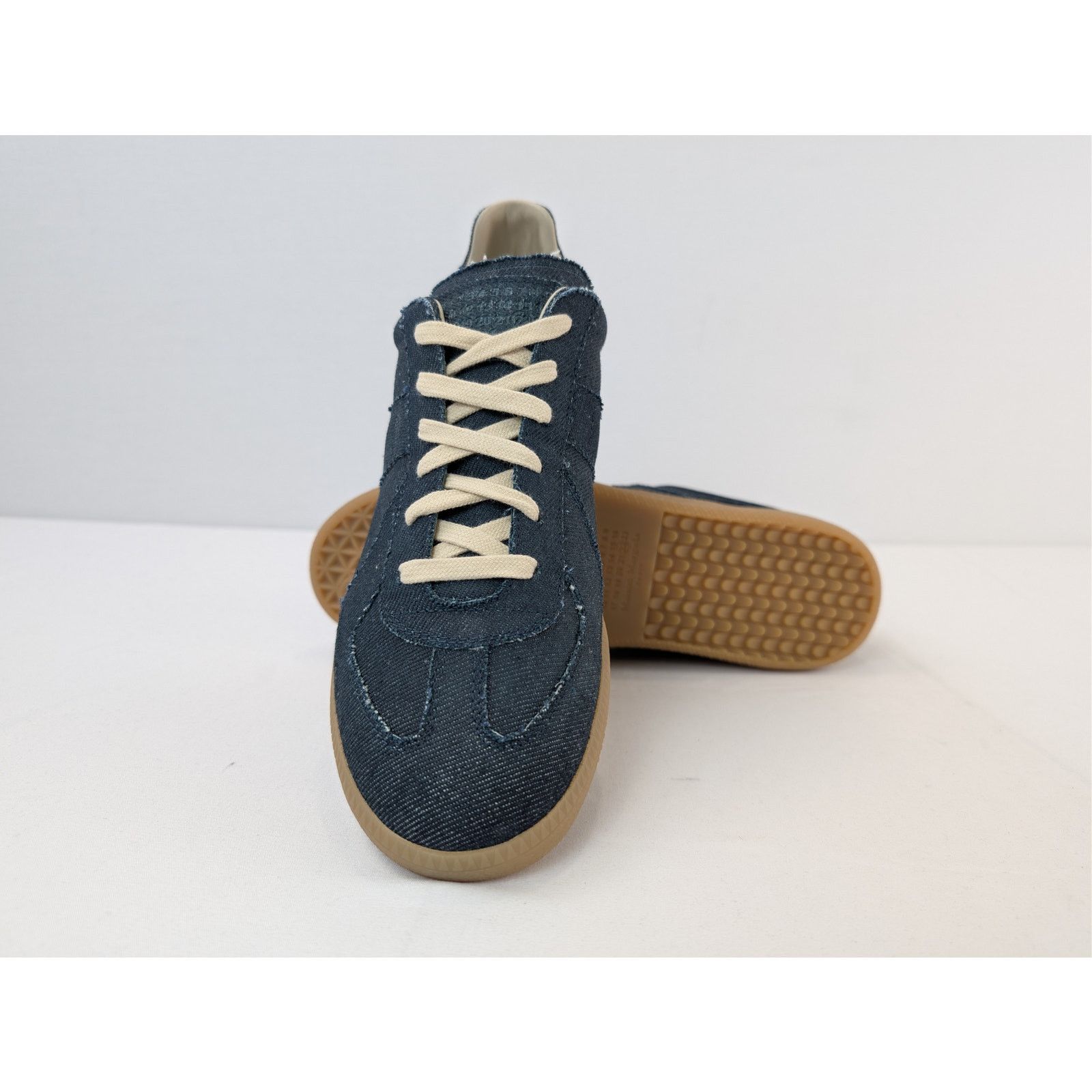 Maison Margiela o1rshd1 Exclusive Denim Shoe low top sneakers in Blue/Brown Size US 8 / EU 41 - 14 Thumbnail
