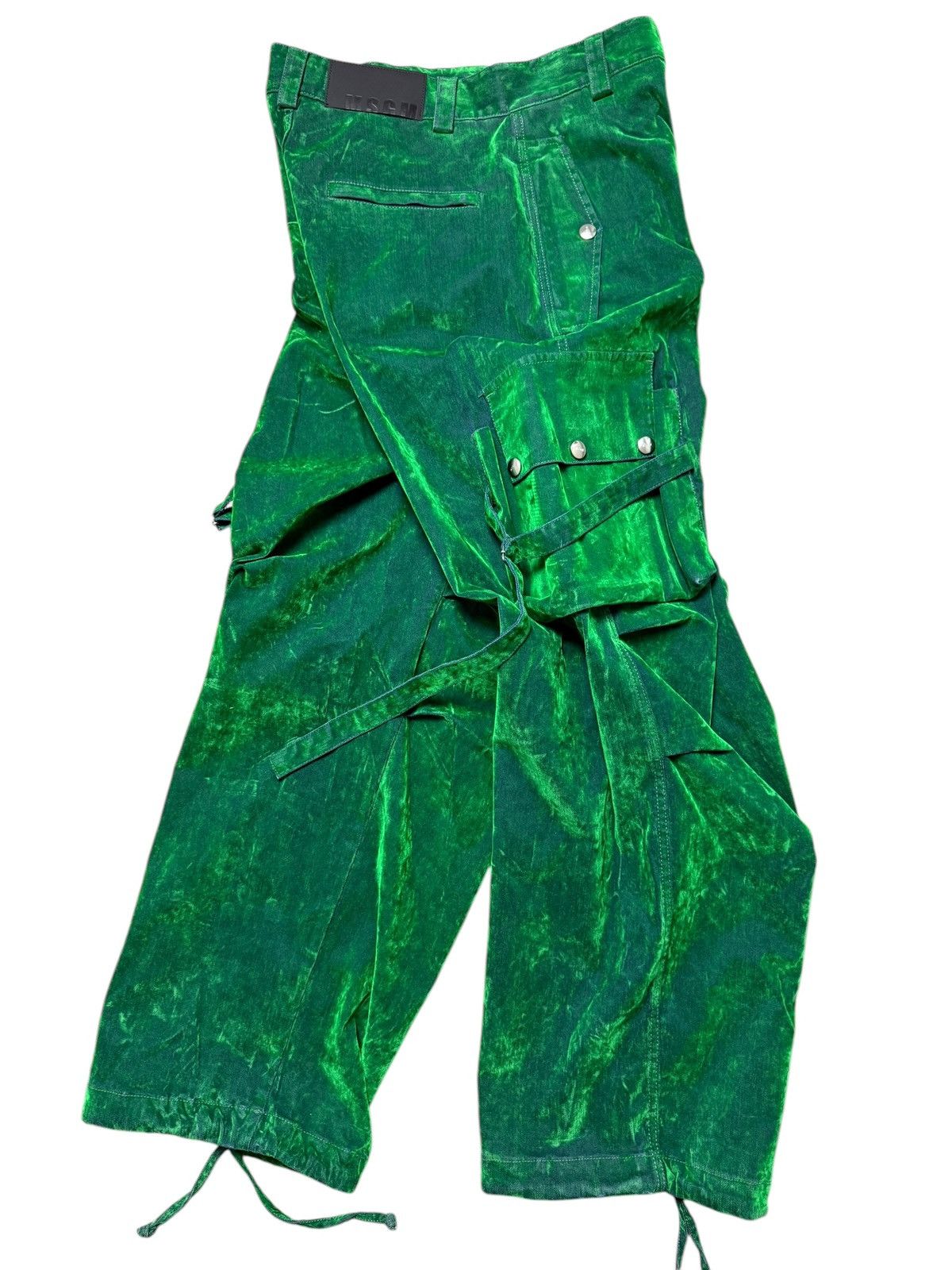 MSGM BNWT MSGM Cargo Utility Trousers 46 Green Velvet RRP £625 Size 32" / US 10 / IT 46 - 7 Thumbnail