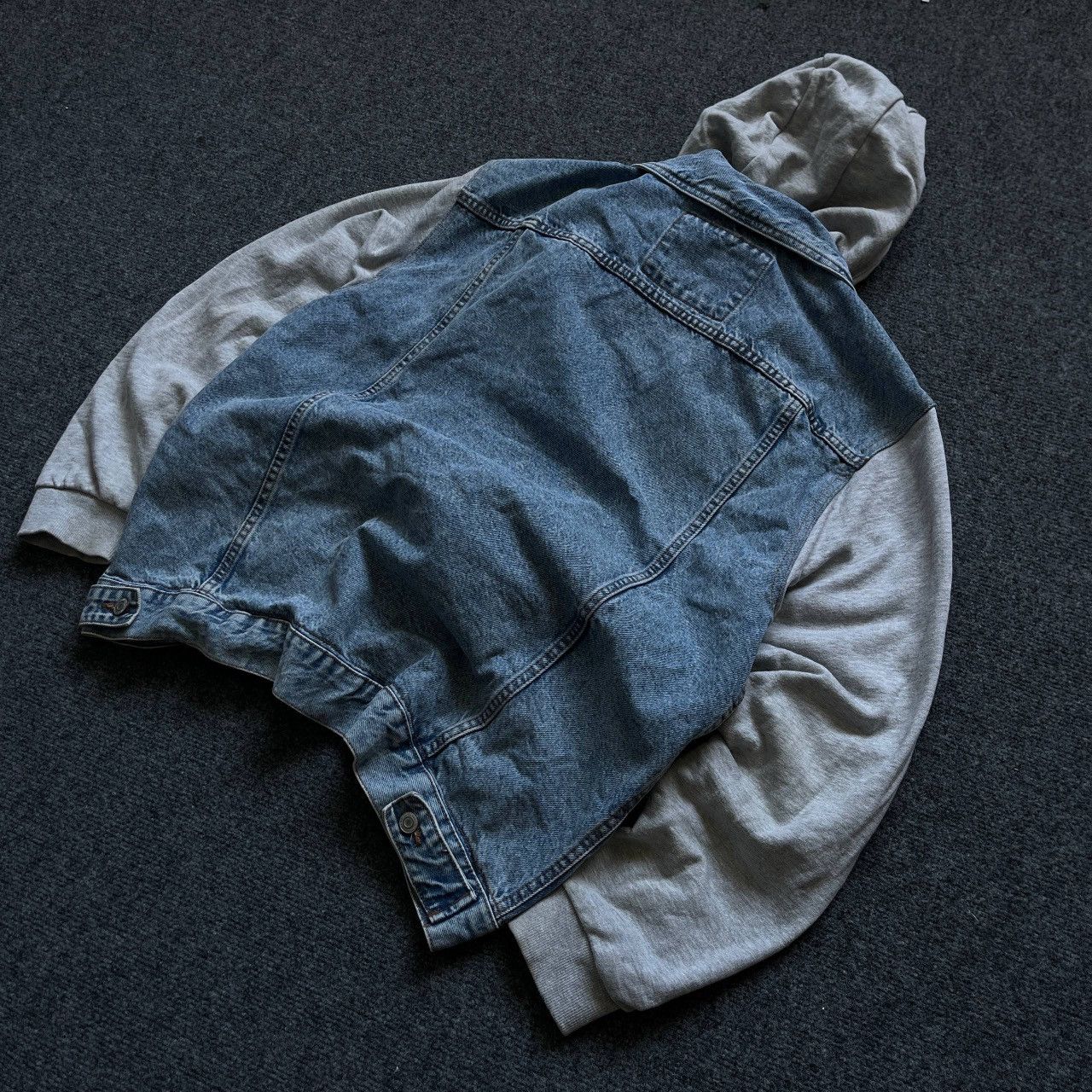Primark Vtg Western Denim Jacket With Hood Size XL Primark 00s USA Size US XL / EU 56 / 4 - 4 Thumbnail