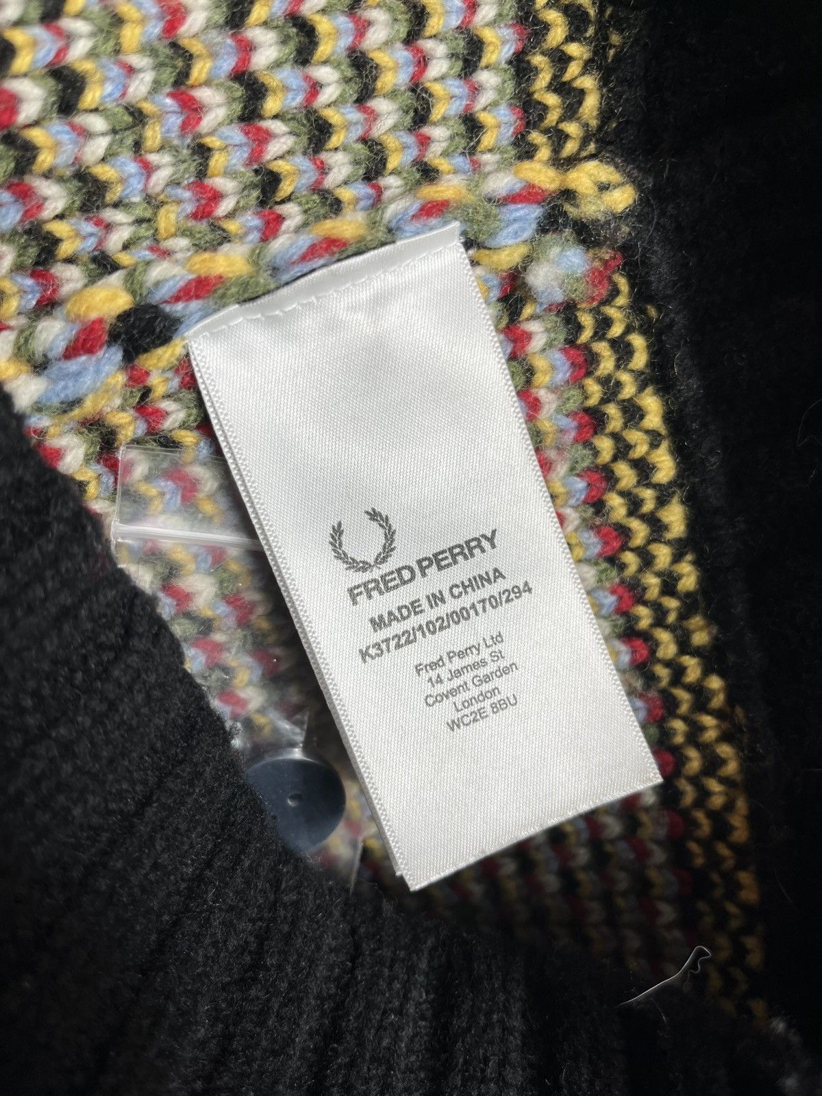 Designer Fred Perry Thick Chunky Knit Oversize Fairisle Cardigan Size S / US 4 / IT 40 - 8 Thumbnail
