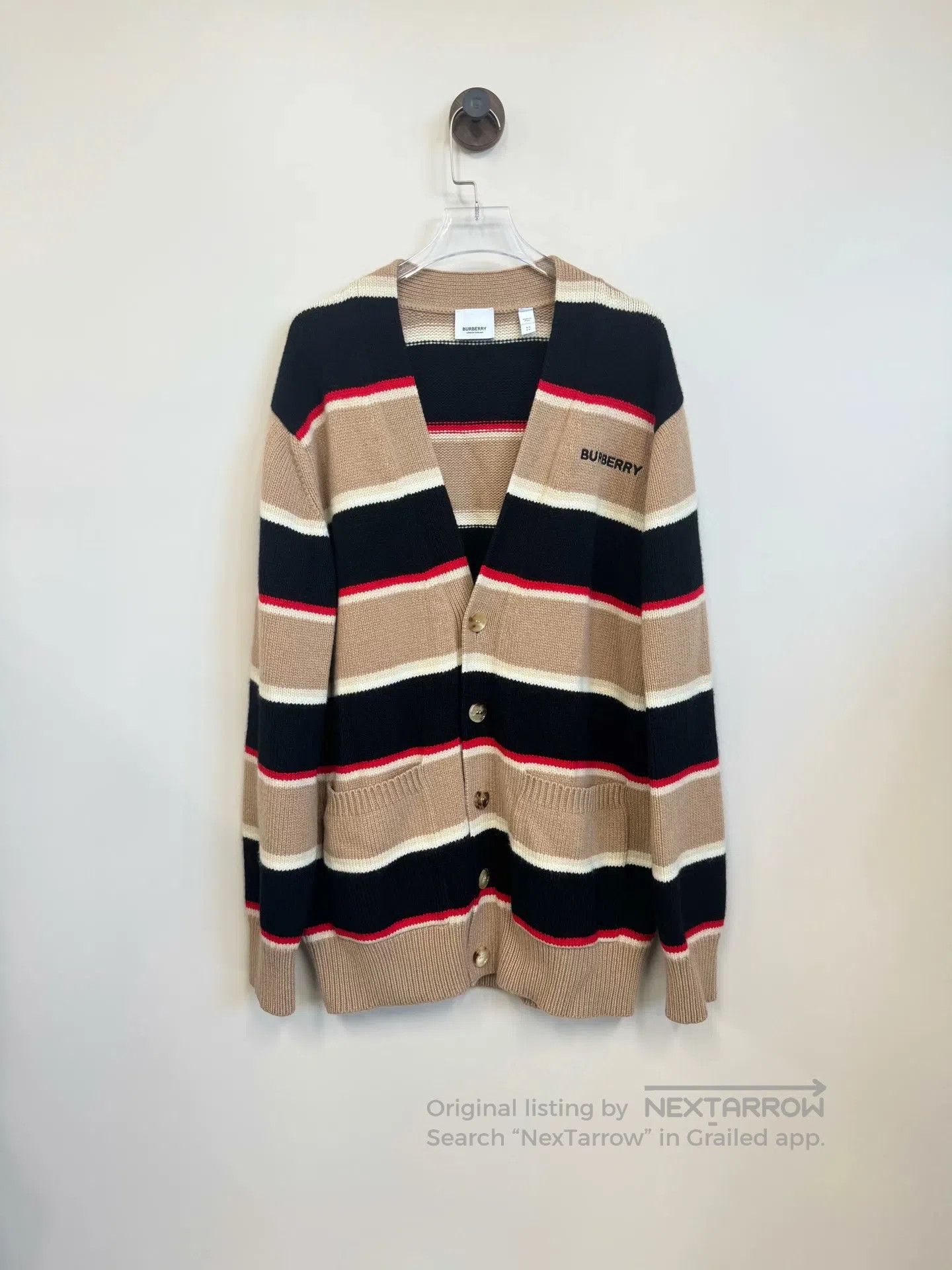 Burberry Burberry Black and brown striped embroidered logo knitted Size XS / US 0-2 / IT 36-38 - 1 Thumbnail