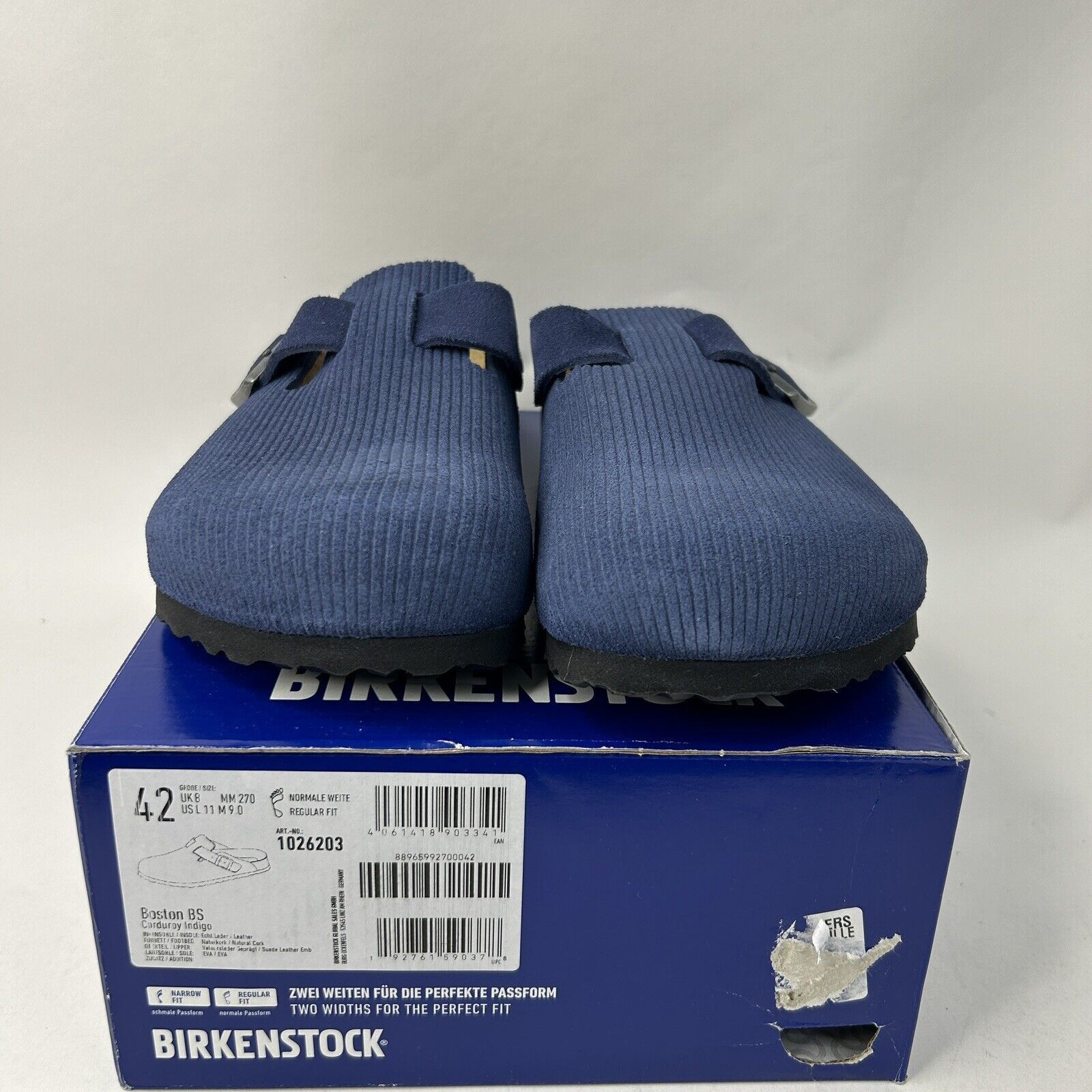Birkenstock Birkenstock Boston “Corduroy Indigo” 2024 Size US 9 / EU 42 - 2 Thumbnail