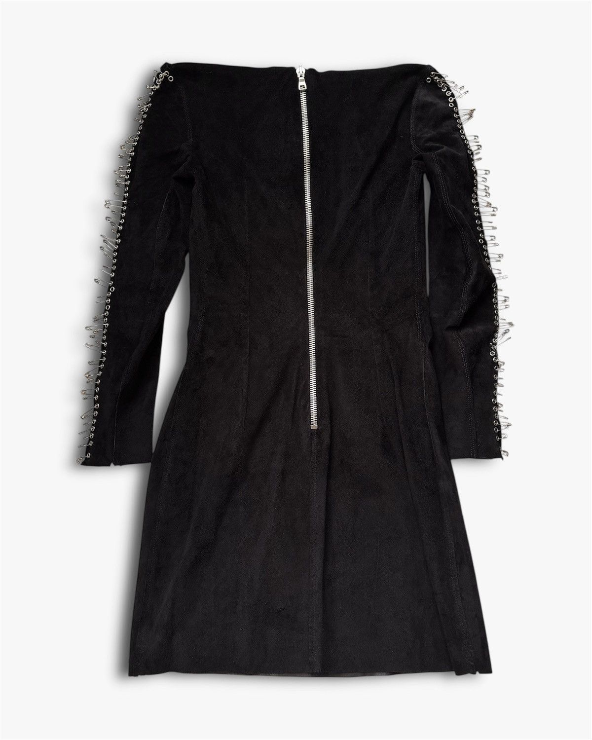 Balmain BALMAIN Decarnin SS2011 Safety Pin Leather Calf Mini Dress Size S / US 4 / IT 40 - 6 Thumbnail