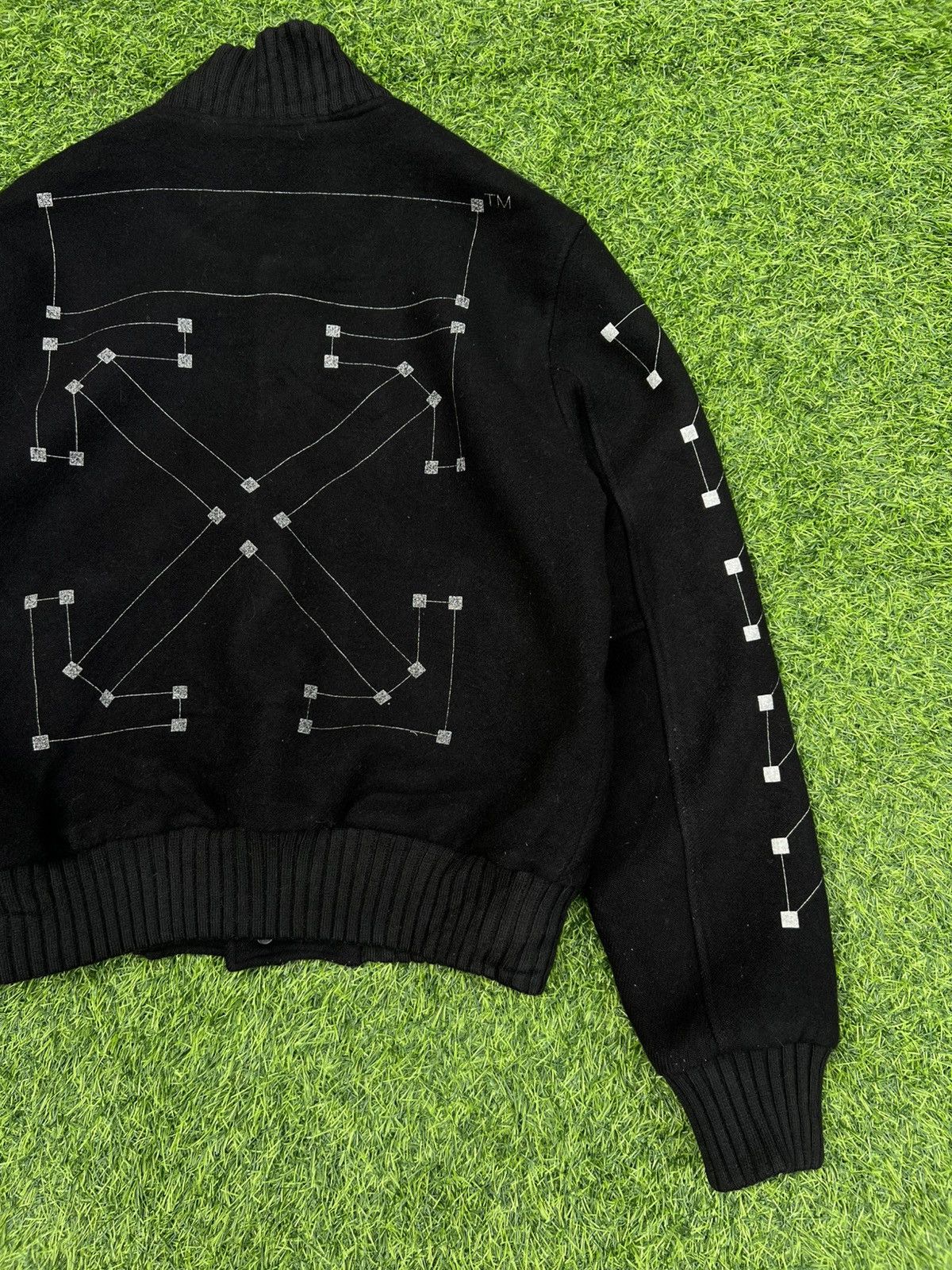 Off-White Off-White c/o Virgil FW20 (Black) Wool VarsityJacket- Large Size US M / EU 48-50 / 2 - 8 Thumbnail
