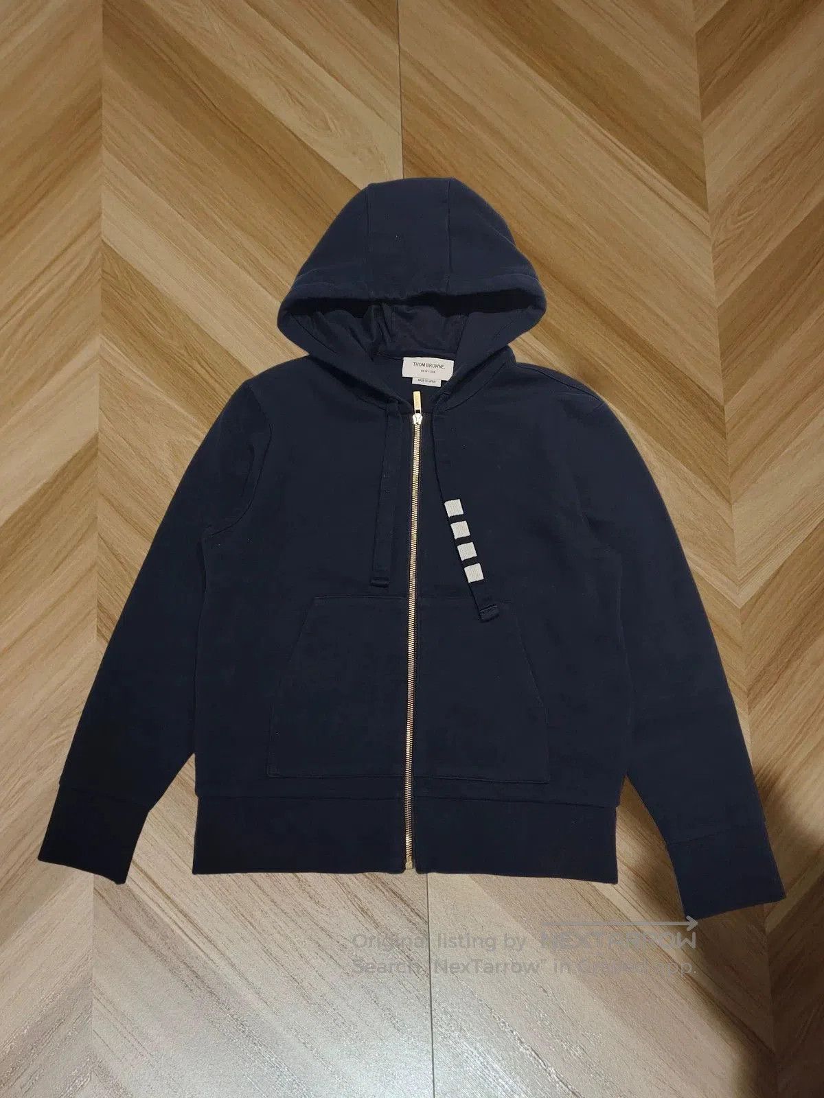 Thom Browne navy zip-up hoodie by Thom Browne. Size US M / EU 48-50 / 2 - 1 Thumbnail