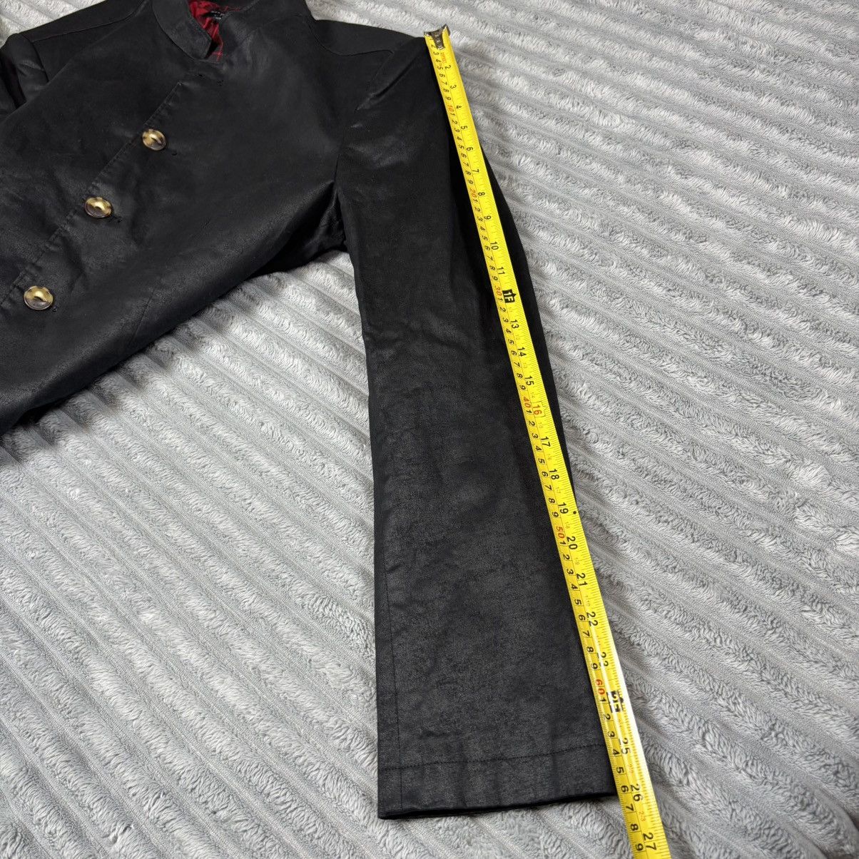 Marc Ecko Marc Eko Cut & Sew Medium Sheen Band Collar Blazer Jacket Size 38R - 13 Thumbnail
