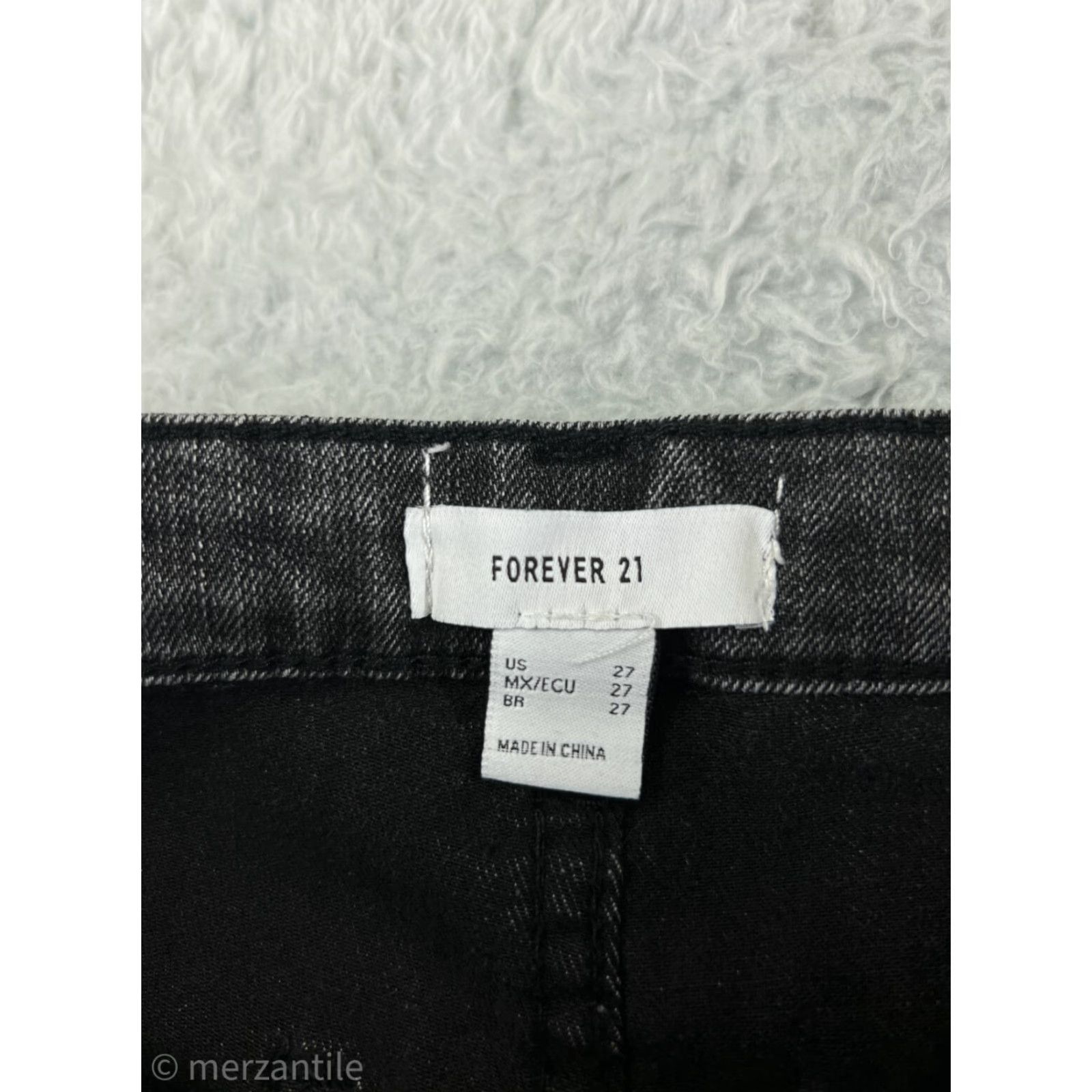 Forever 21 Forever 21 Jeans Women 27 Black Denim Flared 5-Pocket Stretch Cotton Button Fly Size 27" / US 4 / IT 40 - 5 Thumbnail