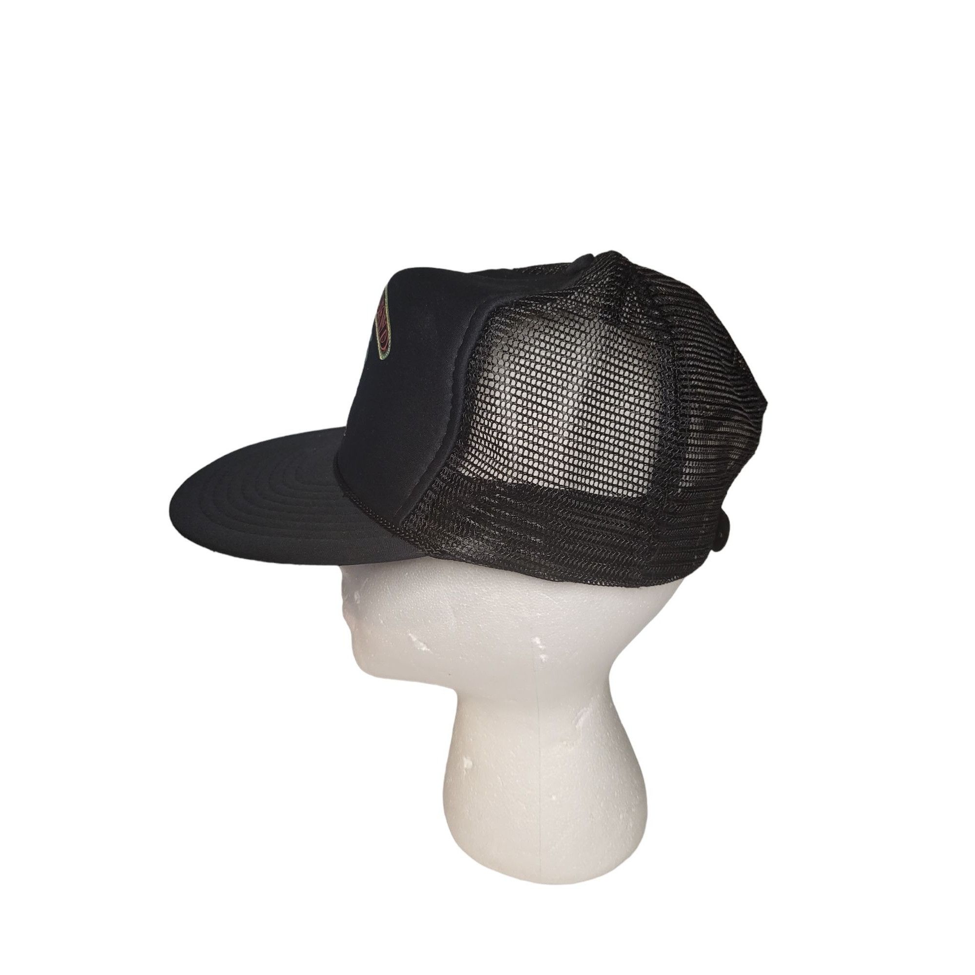 Nissan Vintage Nissin Snapback Trucker Hat Calidad Foods Black OS L Size ONE SIZE - 2 Thumbnail