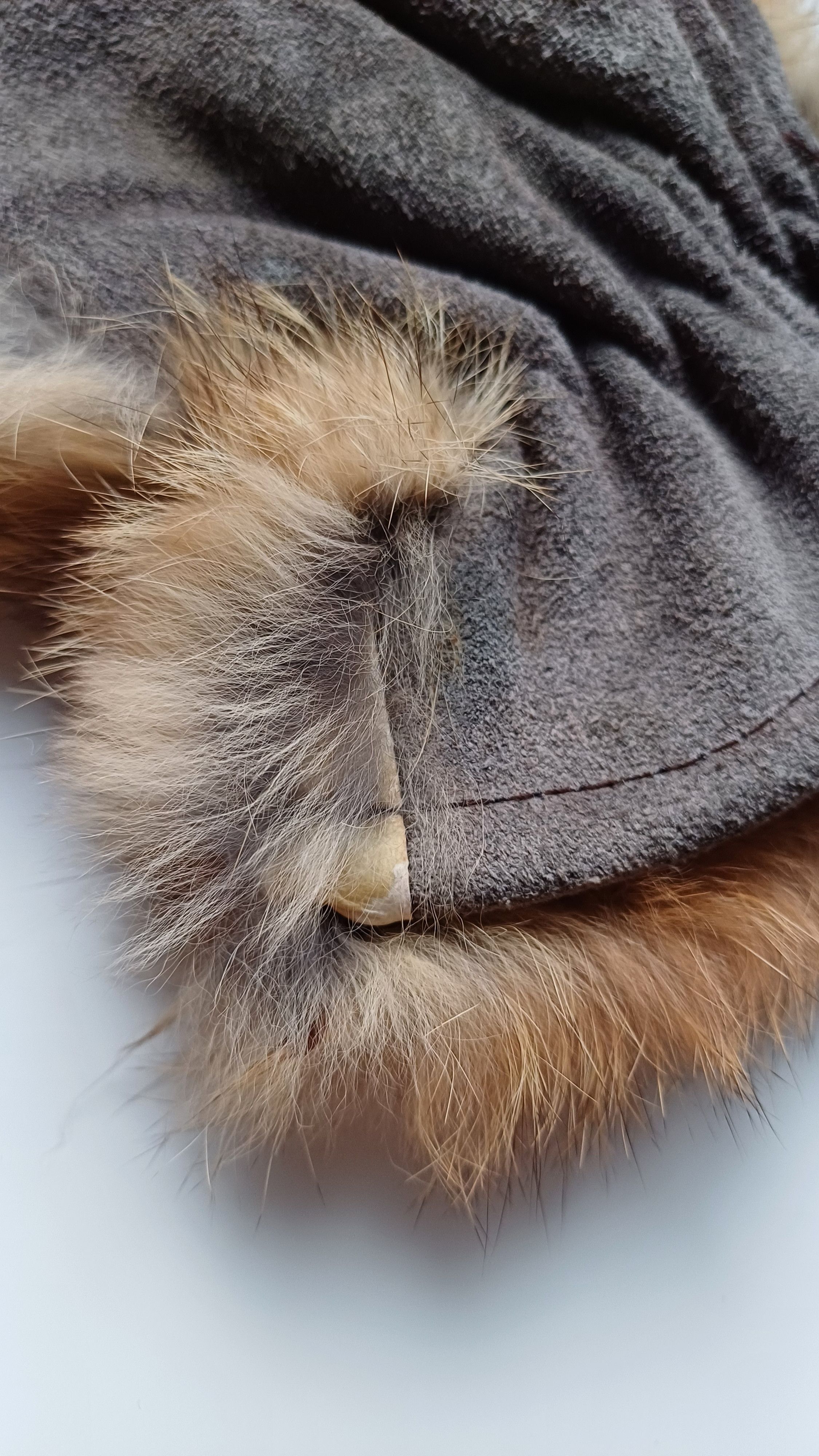 Vintage Beautiful gloves made of rabbit fur size S Size ONE SIZE - 9 Thumbnail