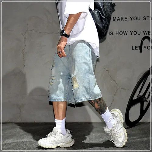 Japanese Brand Yukiko x ouchi Vintage Ripped Denim Jorts Size US 28 / EU 44 - 4 Thumbnail