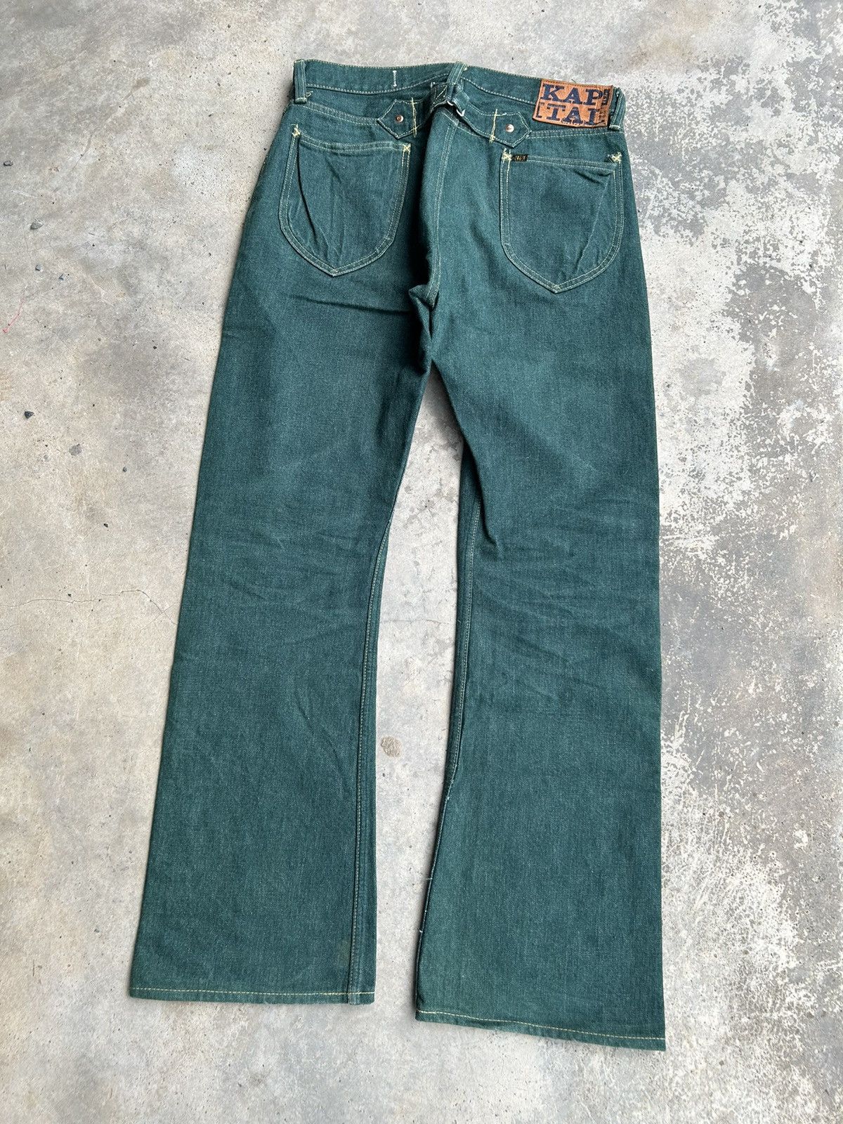 Kapital × Kapital Kountry Flare Kapital Selvedge Buckle Back Kiro Hirata Denim 🎌☠️ Size US 31 - 5 Thumbnail