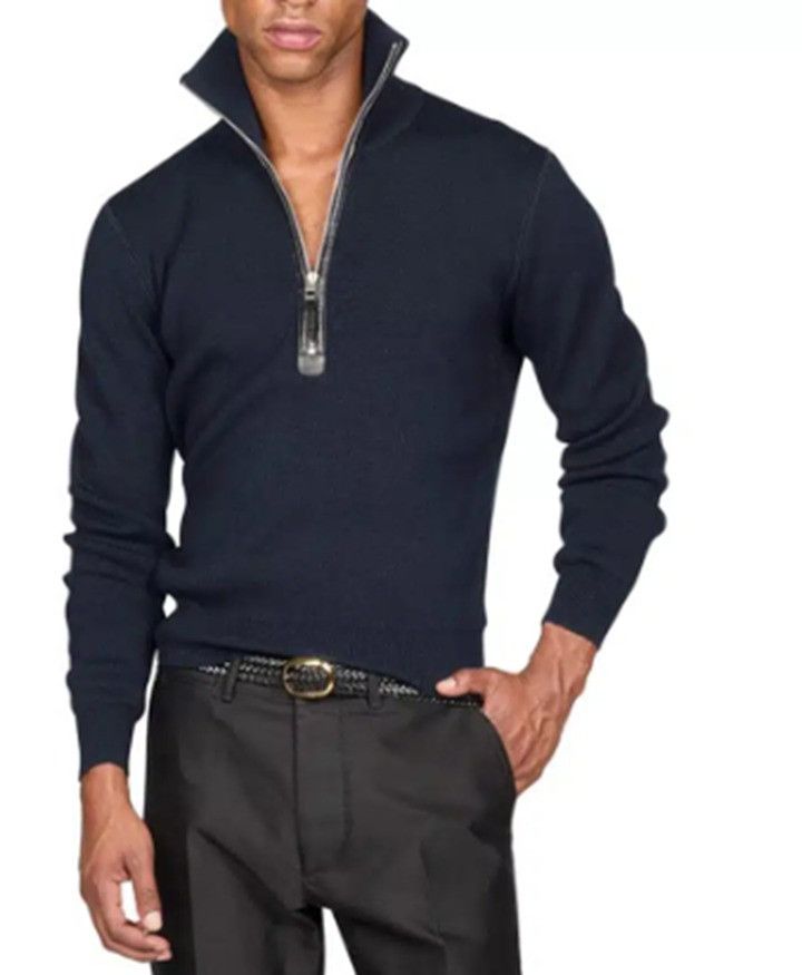 Tom Ford o1loc1c1224 TFK125 Sweater in Navy Blue Size US XXL / EU 58 / 5 - 1 Preview