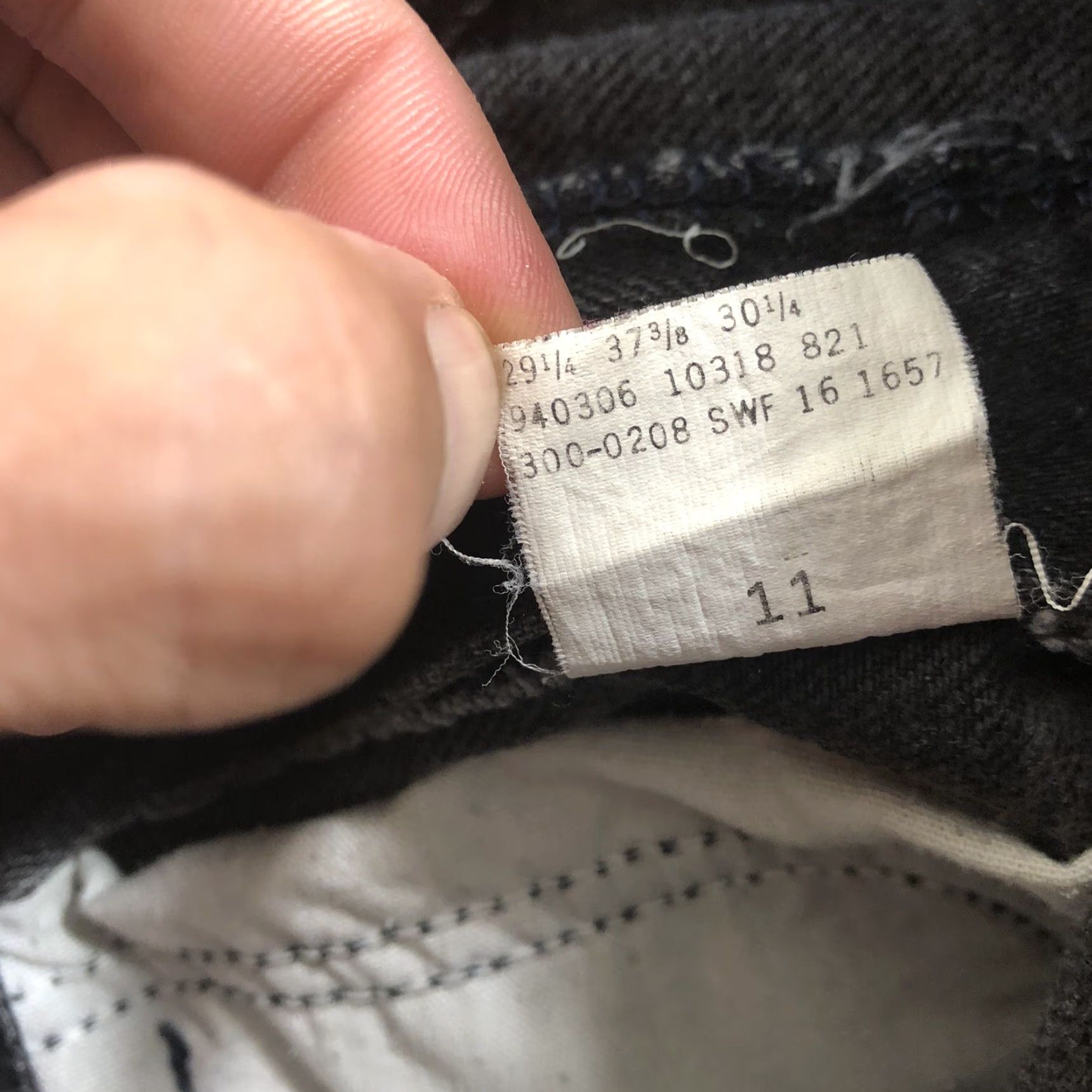 Lee VINTAGE Lee Jeans Womens 28x30 11 100% Cotton Denim High Rise Mom Tapered Black USA Womens Size 32" / US 10 / IT 46 - 6 Thumbnail