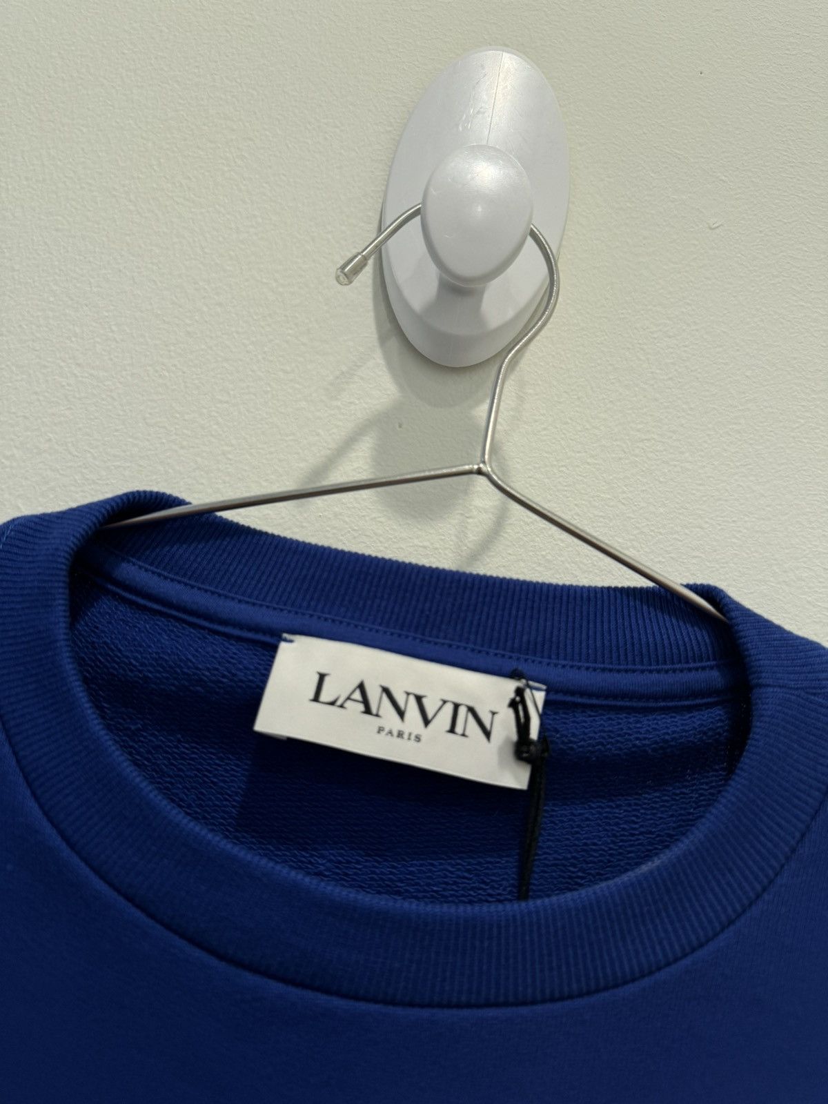 Lanvin FINAL DROP crib lace embroidered logo sweatshirt Klein blue Size US S / EU 44-46 / 1 - 4 Thumbnail