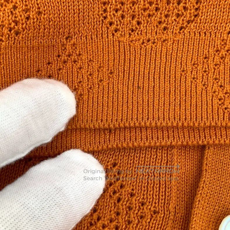 Louis Vuitton Louis Vuitton 24 orange knit cut-out logo presbyopic cotto Size US XL / EU 56 / 4 - 8 Thumbnail