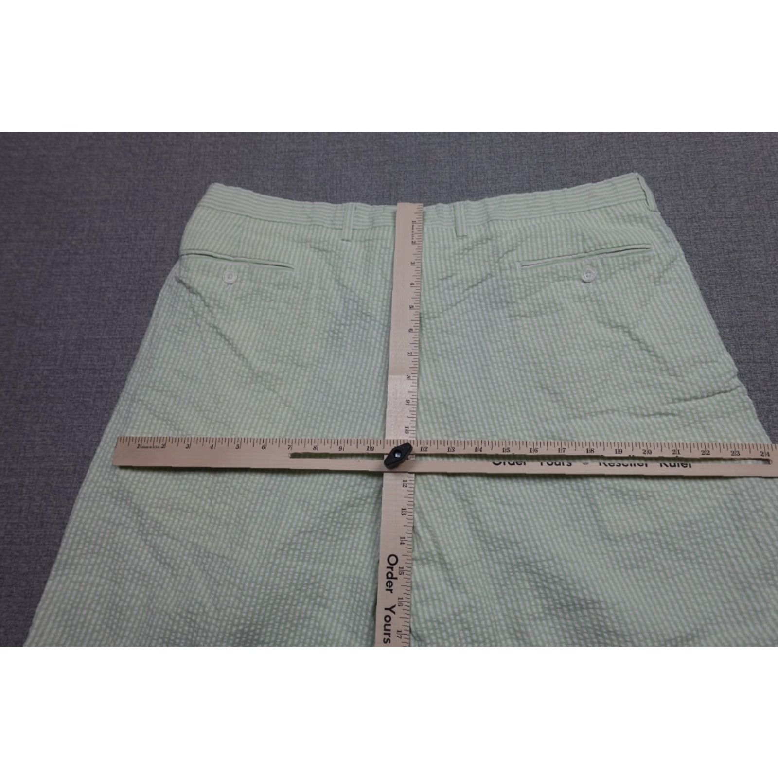 Peter Millar Peter Millar Seersucker Shorts Mens 42 Yellow Stripe Chino Golf Pleated Shorts Size US 42 / EU 58 - 6 Thumbnail