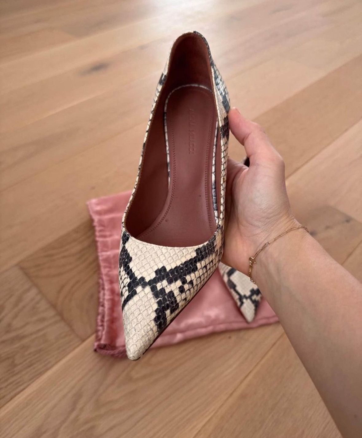Amina Muaddi Amina Muaddi leather heels size 36 Size US 6 / IT 36 - 5 Thumbnail