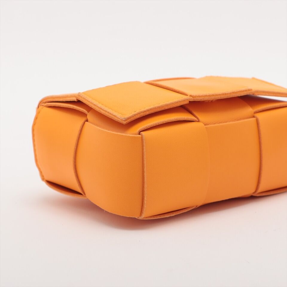 Bottega Veneta o1loc1c0824 Size: OS / Leather Cross-Body Mini Bag in Orange Size ONE SIZE - 4 Thumbnail