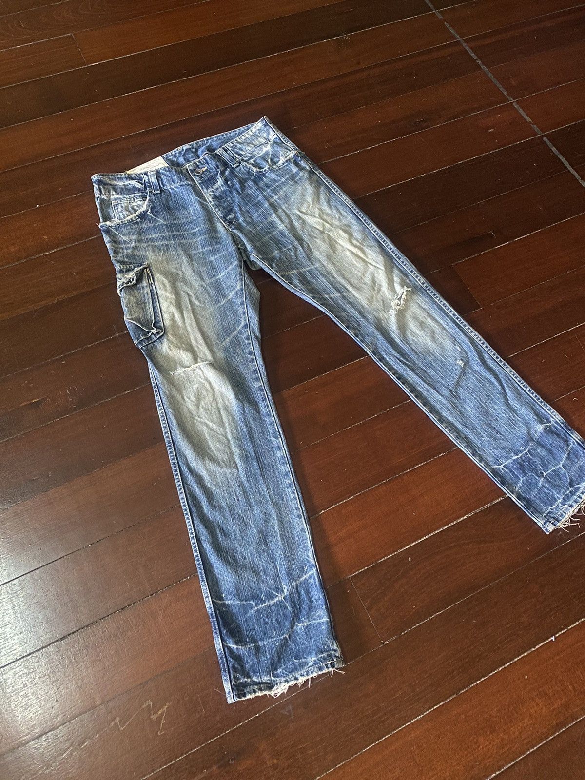 Orslow FIRE 🔥 JOHN BULL KOJIMA JAPAN CARGO DISTRESSED HONEY COMB Size US 36 / EU 52 - 2 Thumbnail