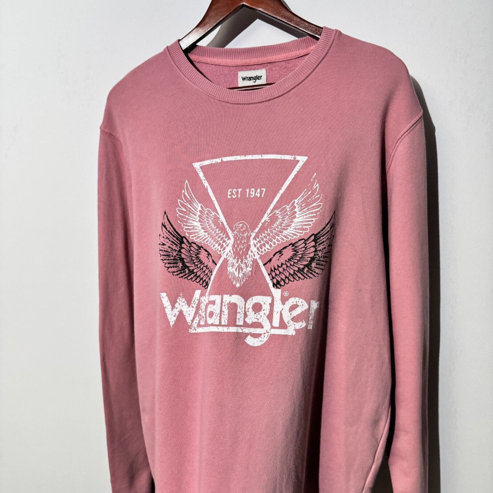 Wrangler Vintage Wrangler Unisex Pink Cotton Crewneck Size XL Faded Size US XL / EU 56 / 4 - 5 Thumbnail