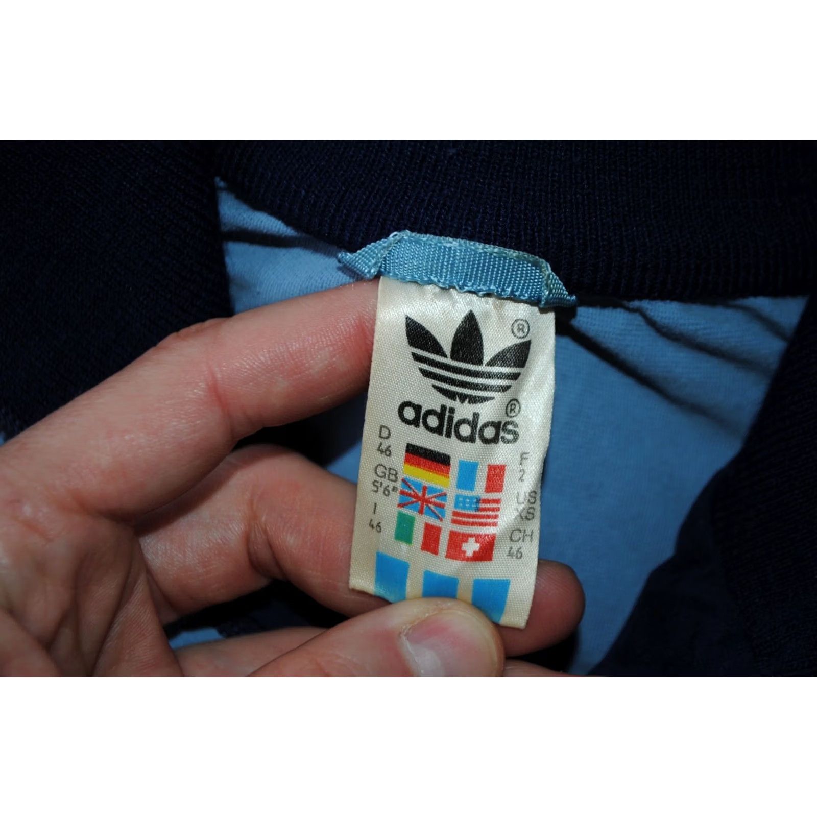 Adidas VINTAGE ADIDAS TRACK TOP JACKET NAVY/BLUE WEST GERMANY 1980'S TRIACETAT SIZE XS AdiDas Track Top Jacket XS Mens Navy Blue Vintage 80s Size US XS / EU 42 / 0 - 4 Thumbnail