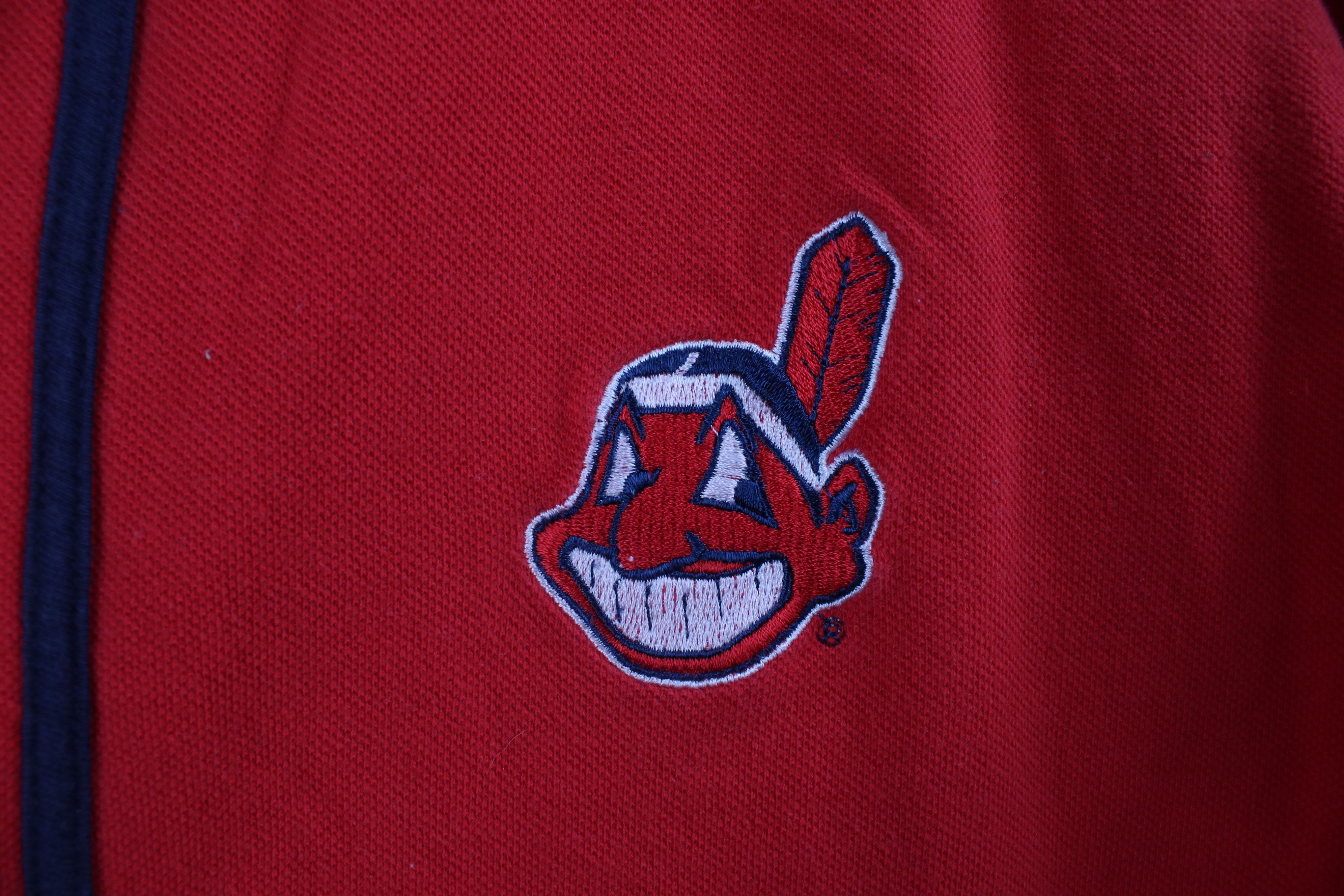 Vintage Vintage 90s Wahoo Cleveland Indians Baseball Jersey Red Size US L / EU 52-54 / 3 - 4 Thumbnail