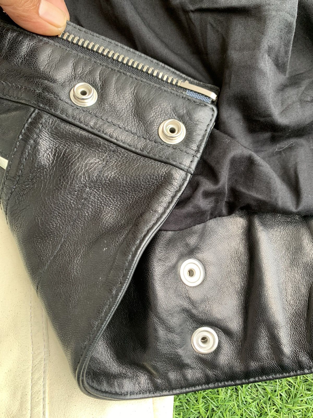 SS 15 Balmain Bomber Bikers Lamb Leather Jacket