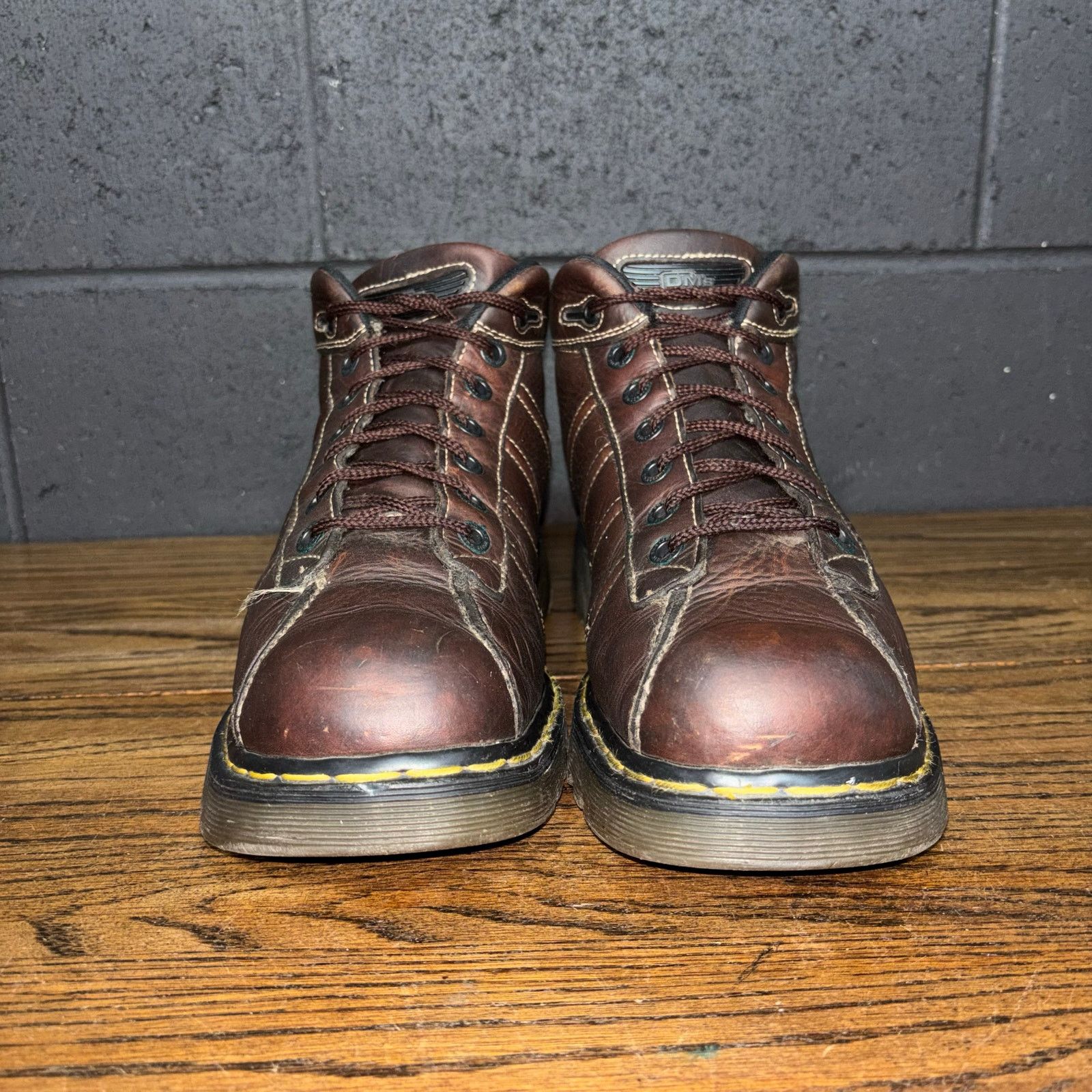 Dr. Martens Vintage Dr Martens 9763 Brown Leather Boots UK 12 England Size US 13 / EU 46 - 3 Thumbnail