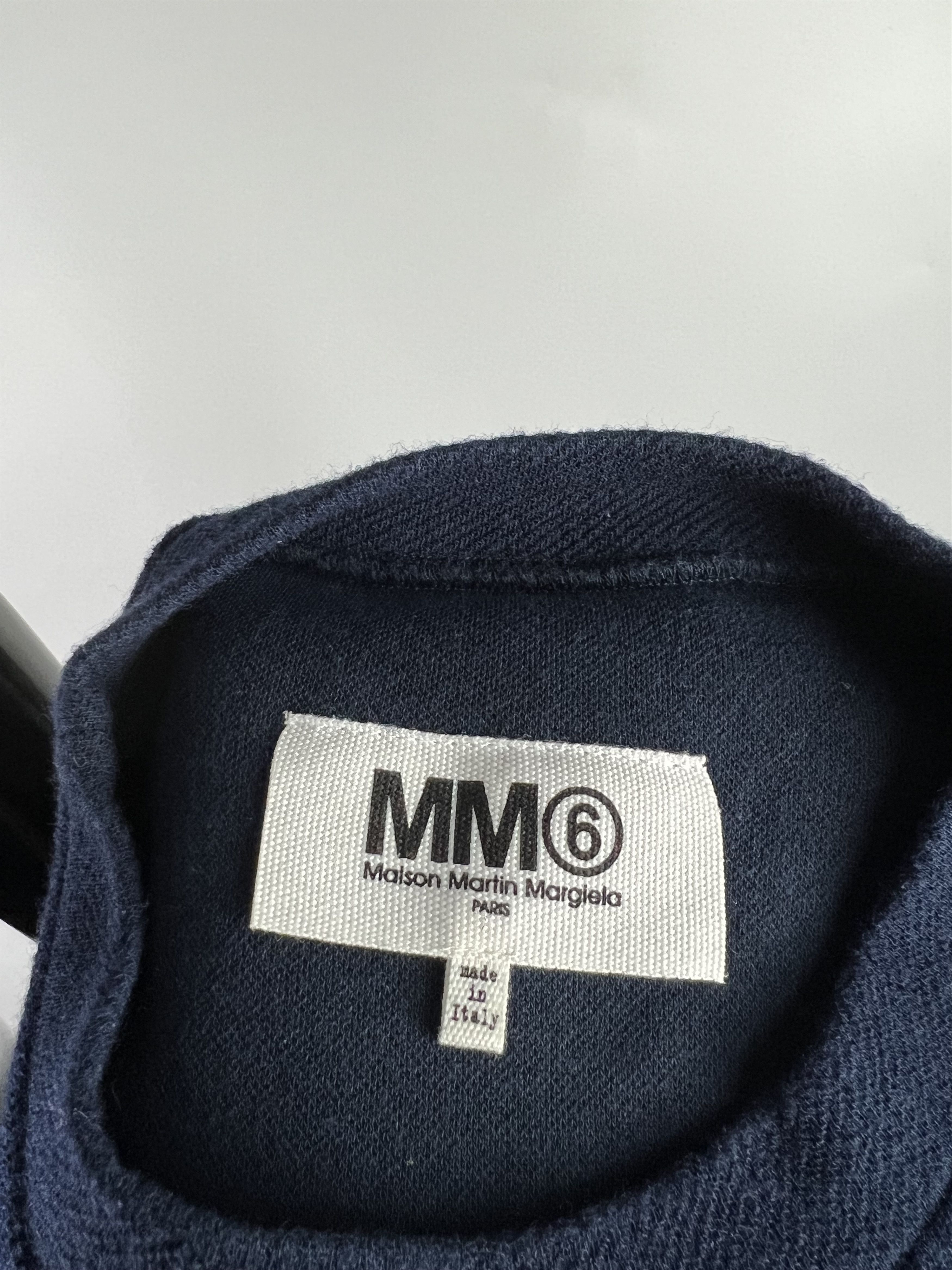 Maison Margiela MM6 Maison Margiela Navy Blue Cotton Dress Size XS / US 0-2 / IT 36-38 - 7 Thumbnail