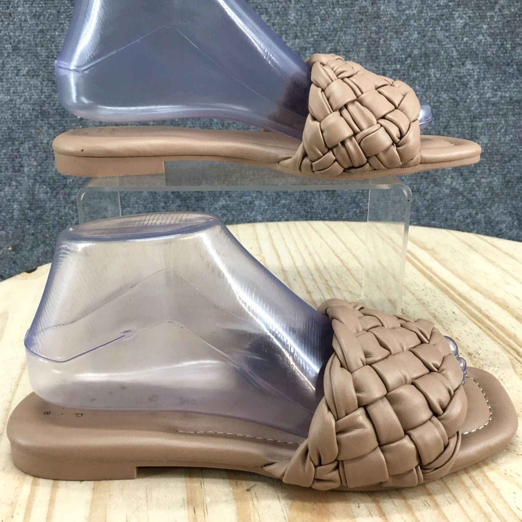 Vintage A New Day Sandals Womens 7.5 Slide Beige Slip-On Casual Comfort Block Heels NEW Size US 8 / IT 38 - 2 Thumbnail