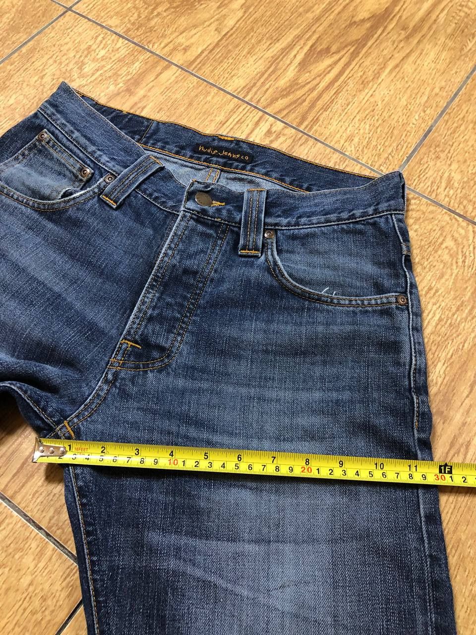 Nudie Jeans NUDIE STEADY EDDIE Blue Wash Denim Straight Jeans Size US 30 / EU 46 - 7 Thumbnail