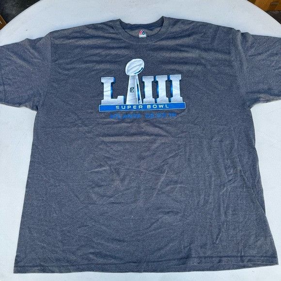NFL NEW MAJESTIC SUPER BOWL 52 ATLANTA EAGLES/PATRIOTS T-SHIRT S Size US XXL / EU 58 / 5 - 1 Thumbnail