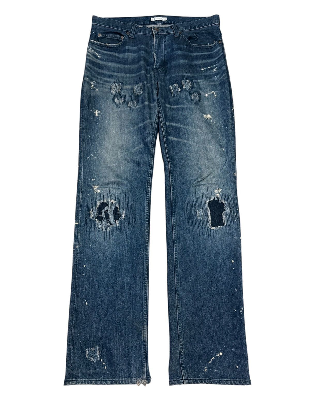 パンツ NUMBER (N)INE 01aw distressed denim Number (N)ine Number nine takahiro miyashita 2001 distressed jeans
