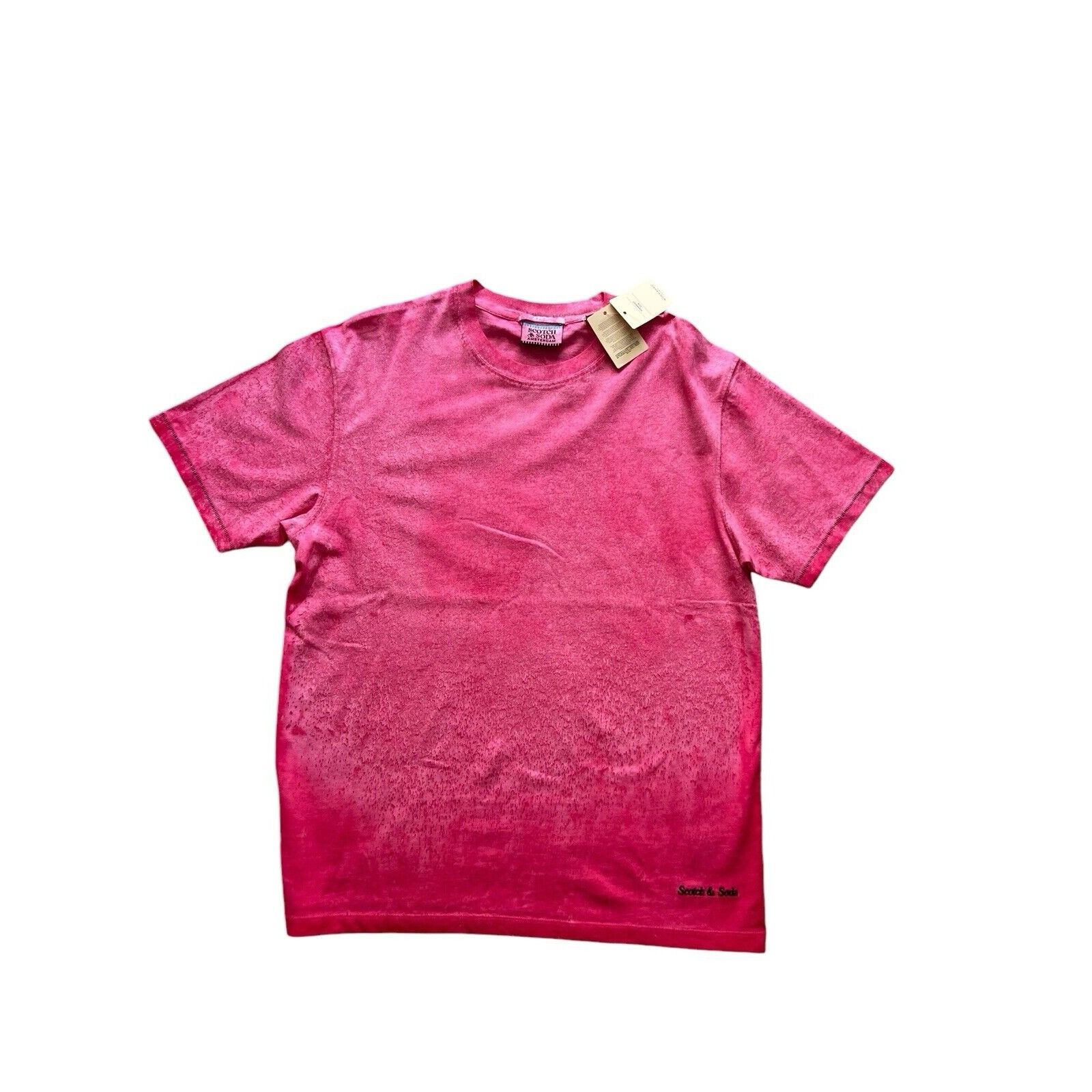 Scotch & Soda Scotch & Soda Mens Oil Dye T-Shirt Dark Pink $88 Size M Size US M / EU 48-50 / 2 - 3 Thumbnail