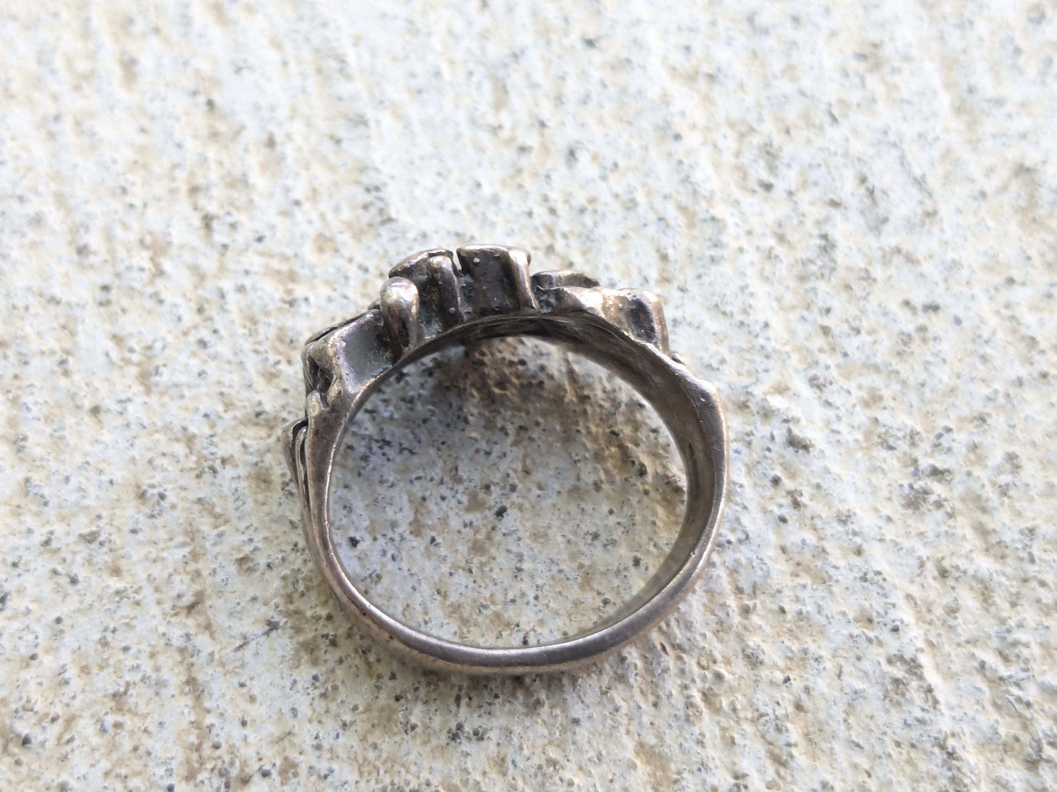 Jewelry Vintage Sterling Silver Ring Nugget 6.75 Modern Brutalist Size ONE SIZE - 8 Thumbnail