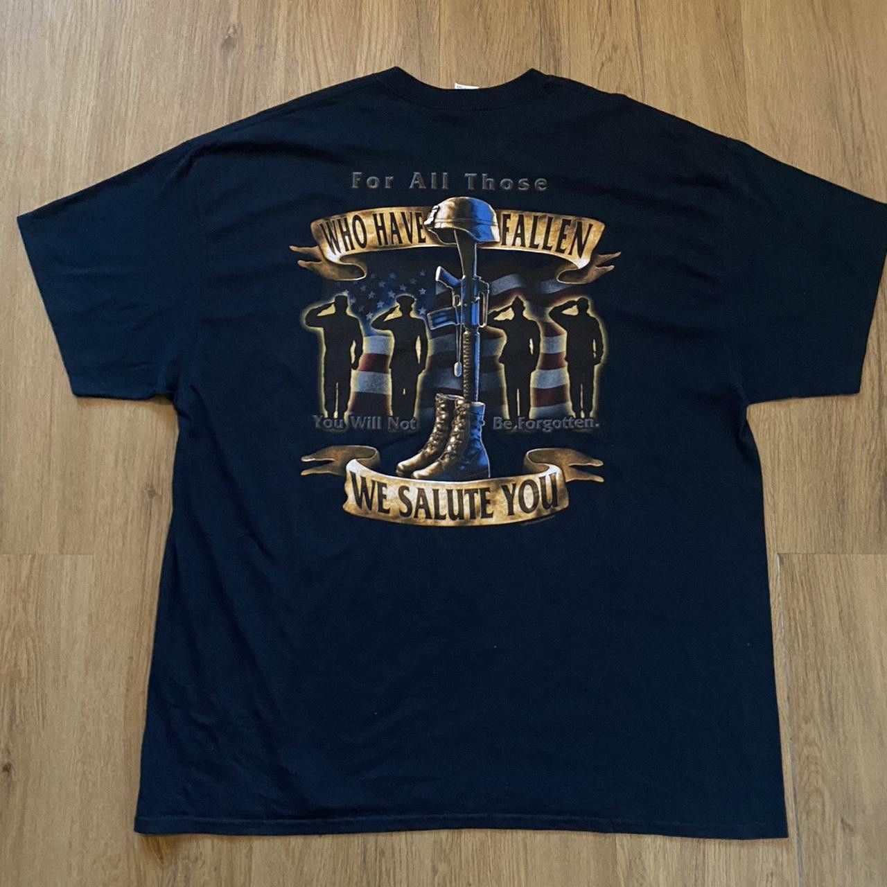 Gildan Navy military t-shirt with a cool design Size US XXL / EU 58 / 5 - 1 Thumbnail