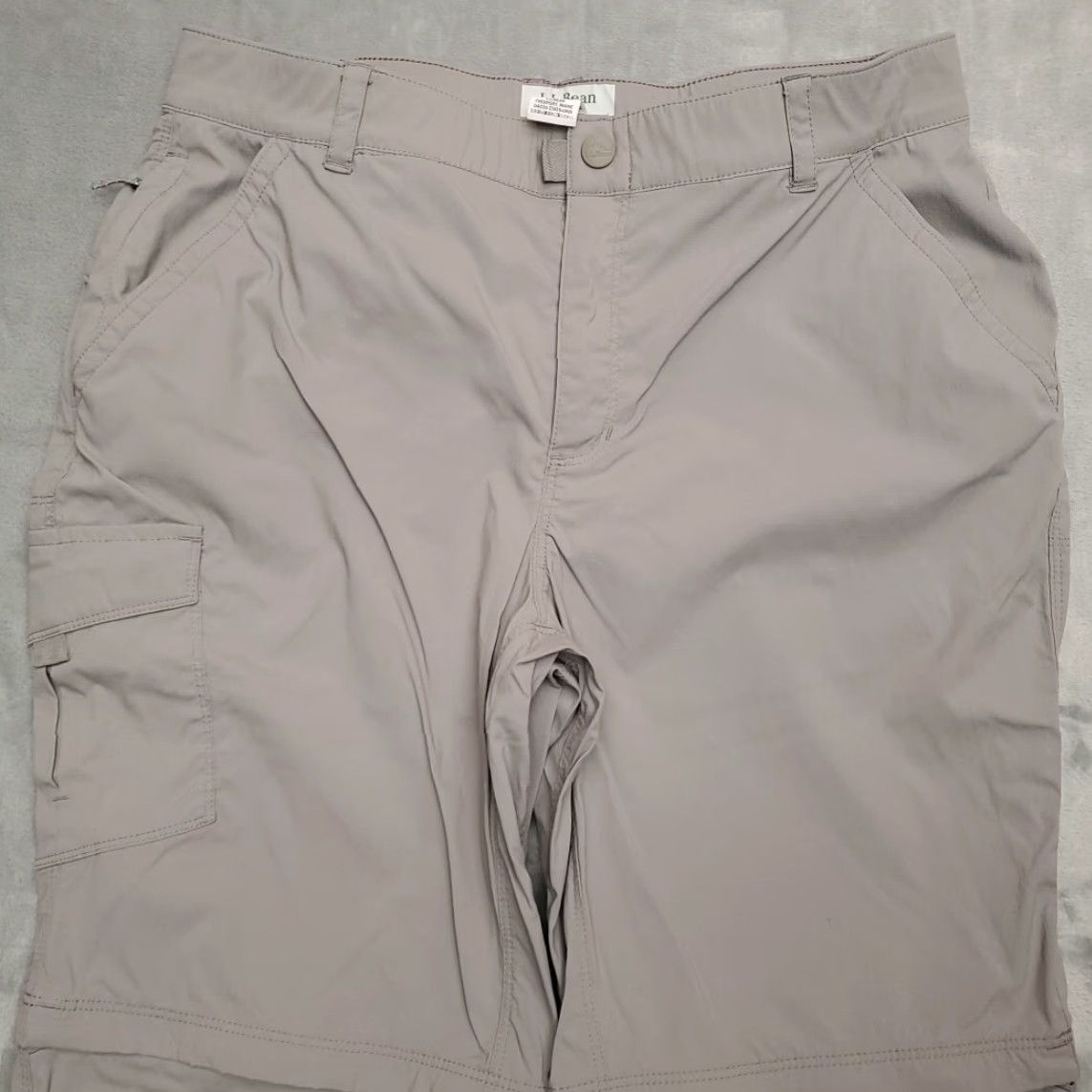 Vintage LL Bean Pants Womens M Gray Tropicwear Nylon Convertible Lightweight Outdoors Size 32" / US 10 / IT 46 - 3 Thumbnail